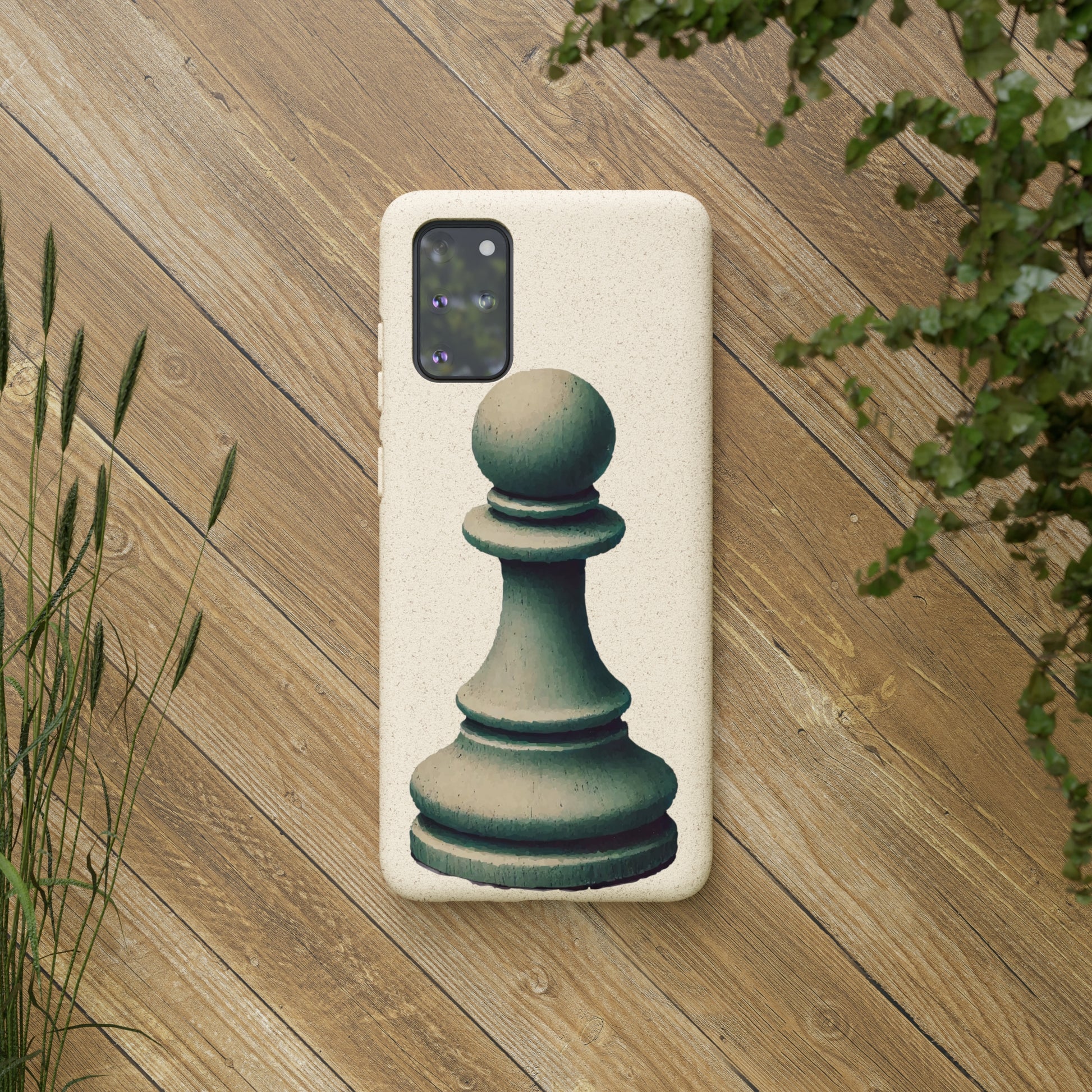 “Biodegradable Phone Case – Vintage Pawn Design, Eco-Friendly Choice”   Phone Case