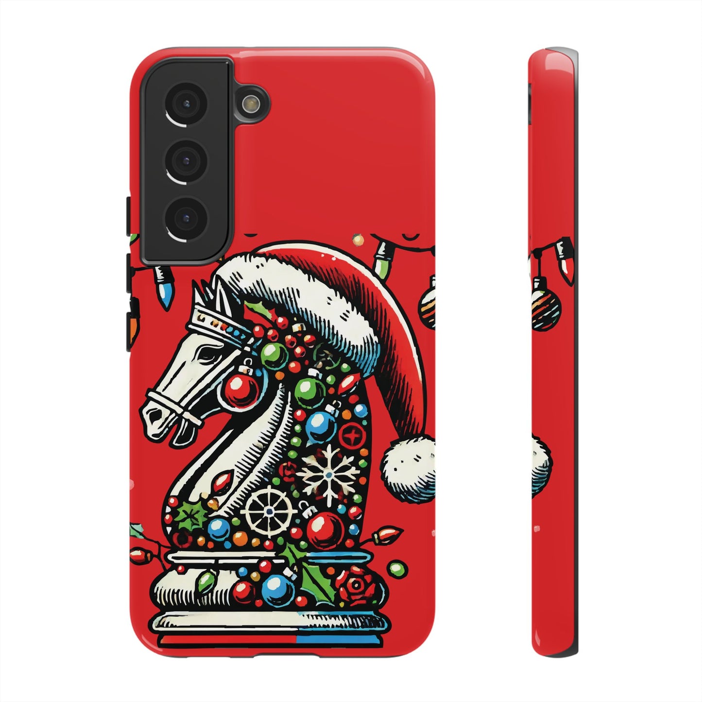 Funda Tough Navidad - Caballo Ajedrez Pop Art para iPhone, Samsung y Pixel   Phone Case