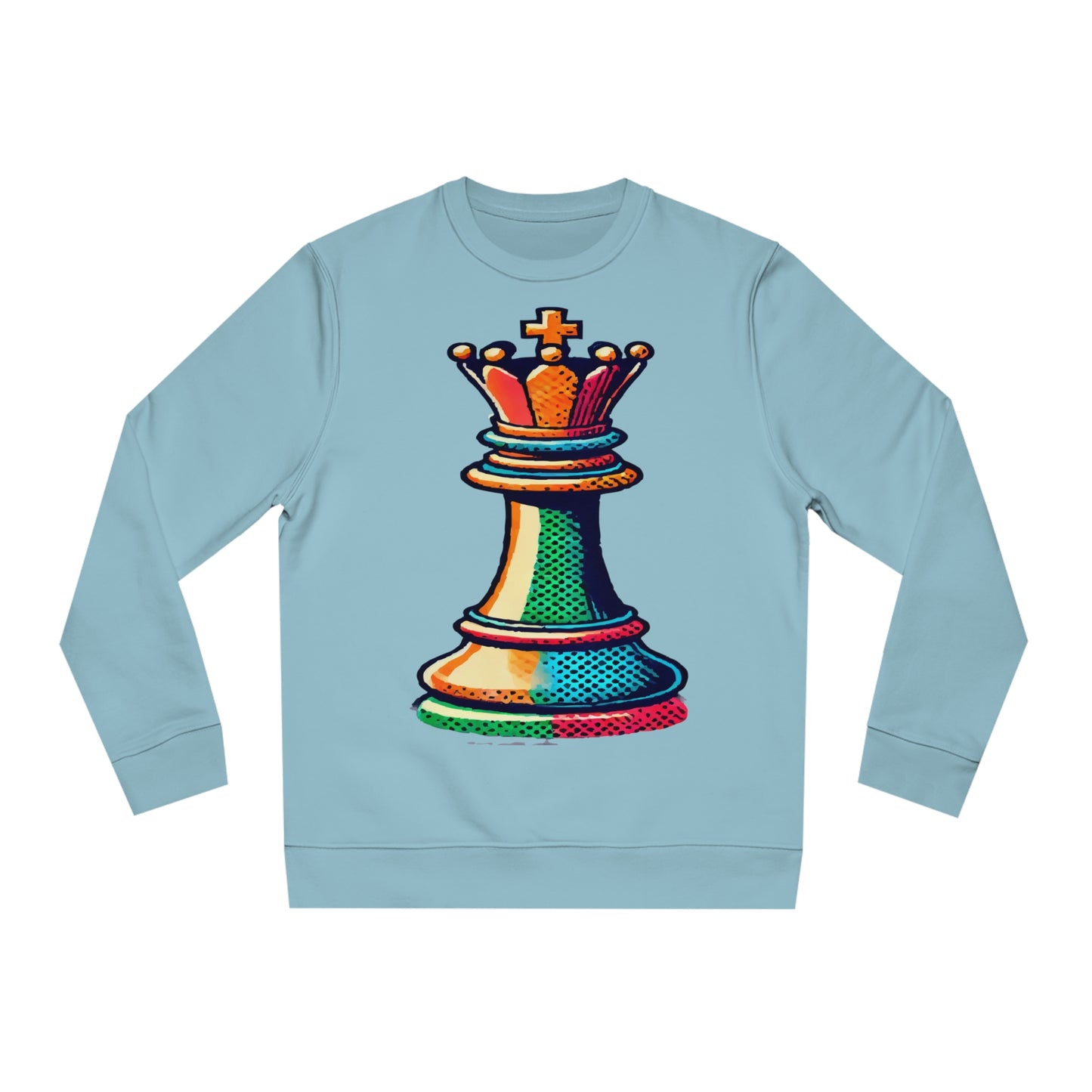 “Sudadera Unisex Rey de Ajedrez – Estilo Pop Art y Algodón Orgánico”   Sweatshirt  72.00 Sky-Blue-2XL