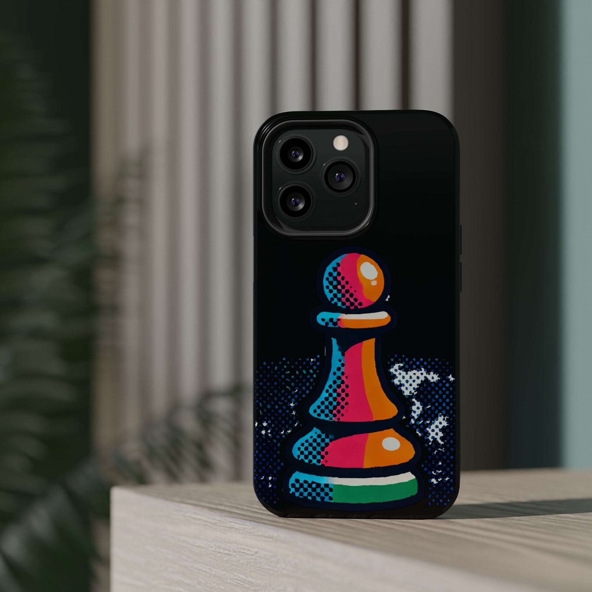 “Funda Magnética Peón de Ajedrez – Protección Robusta y Arte Abstracto”   Phone Case