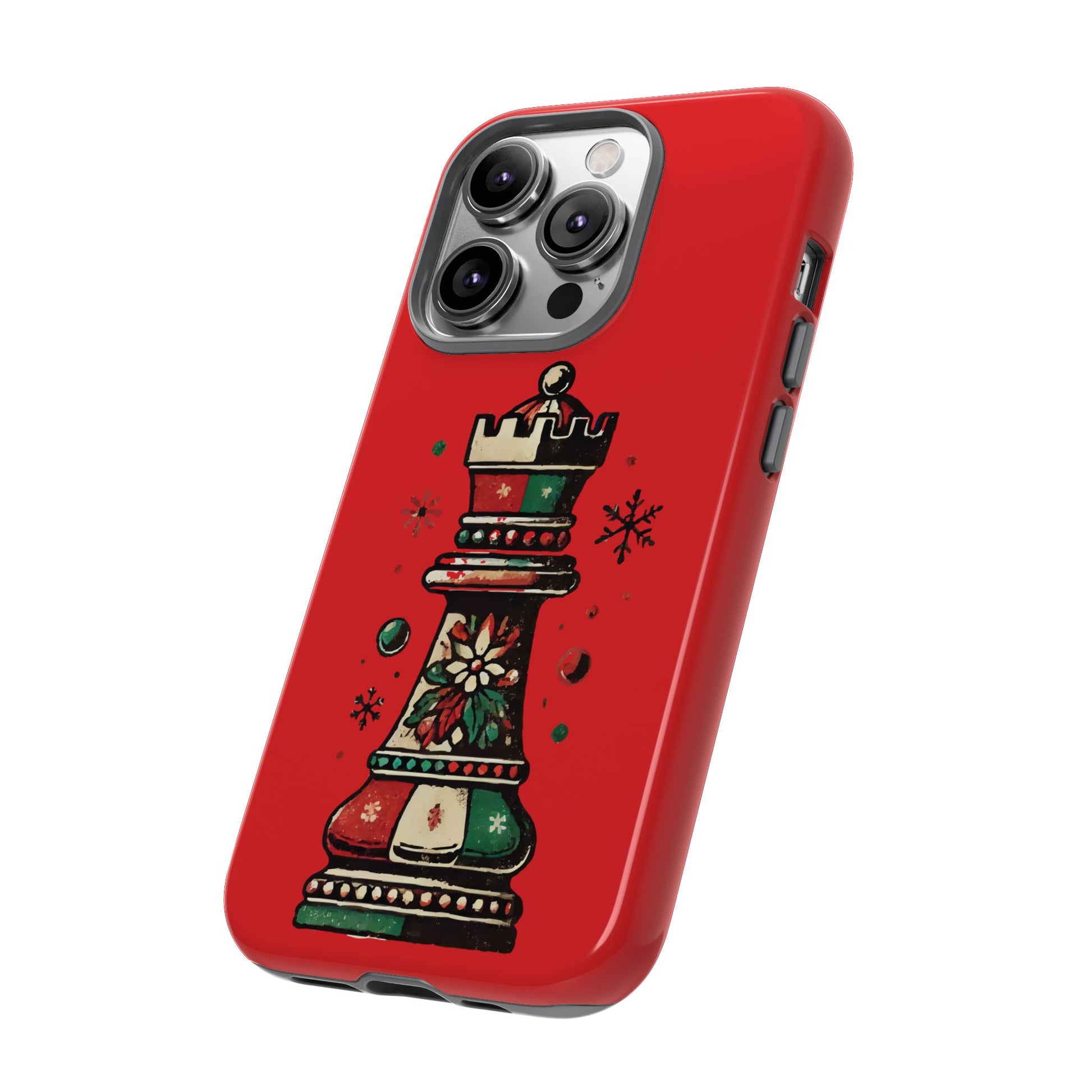 Funda Protectora para Móvil con Diseño de Torre de Ajedrez Vintage Navideño   Phone Case