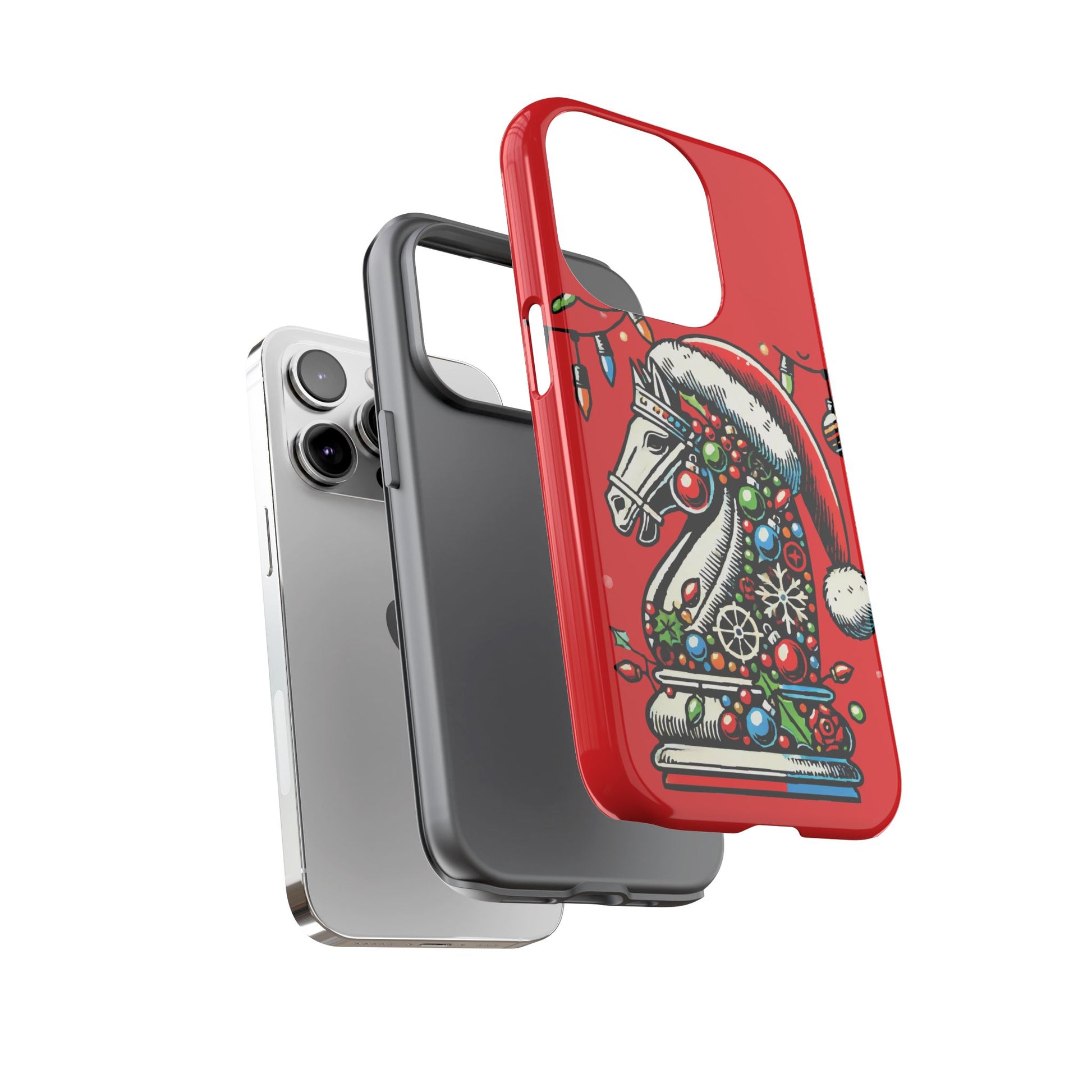 Funda Tough Navidad - Caballo Ajedrez Pop Art para iPhone, Samsung y Pixel   Phone Case