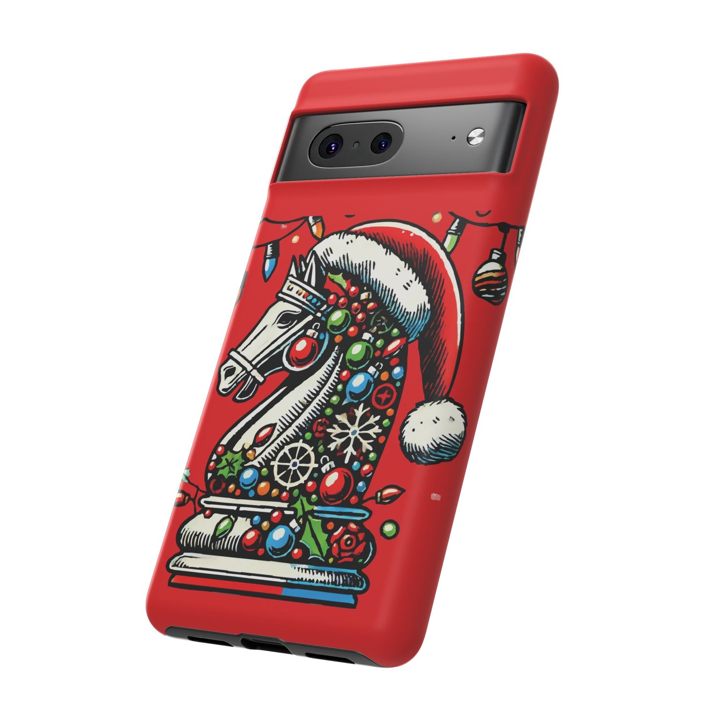 Funda Tough Navidad - Caballo Ajedrez Pop Art para iPhone, Samsung y Pixel   Phone Case