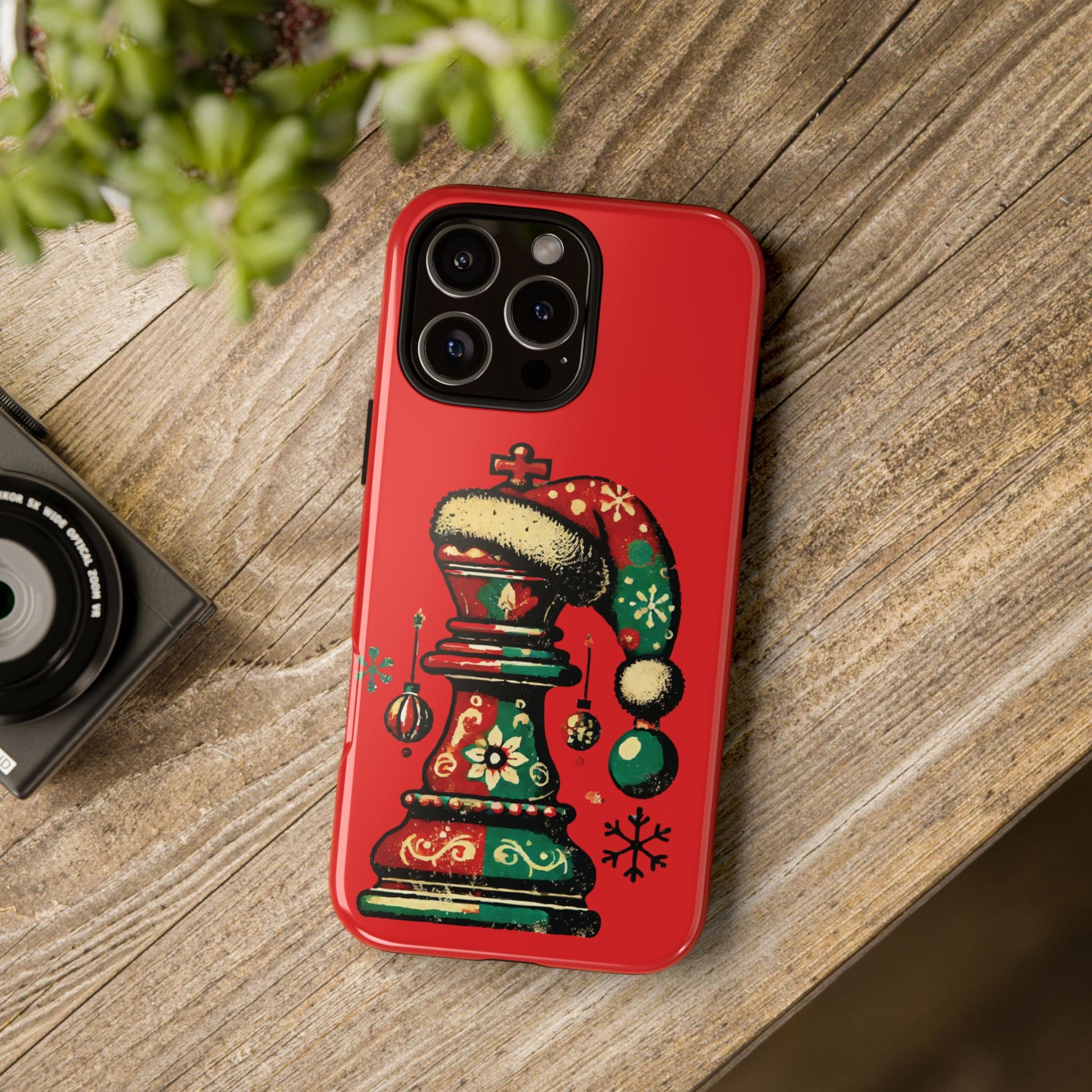 Funda Tough Case Rey Vintage – Protección y estilo navideño retro   Phone Case