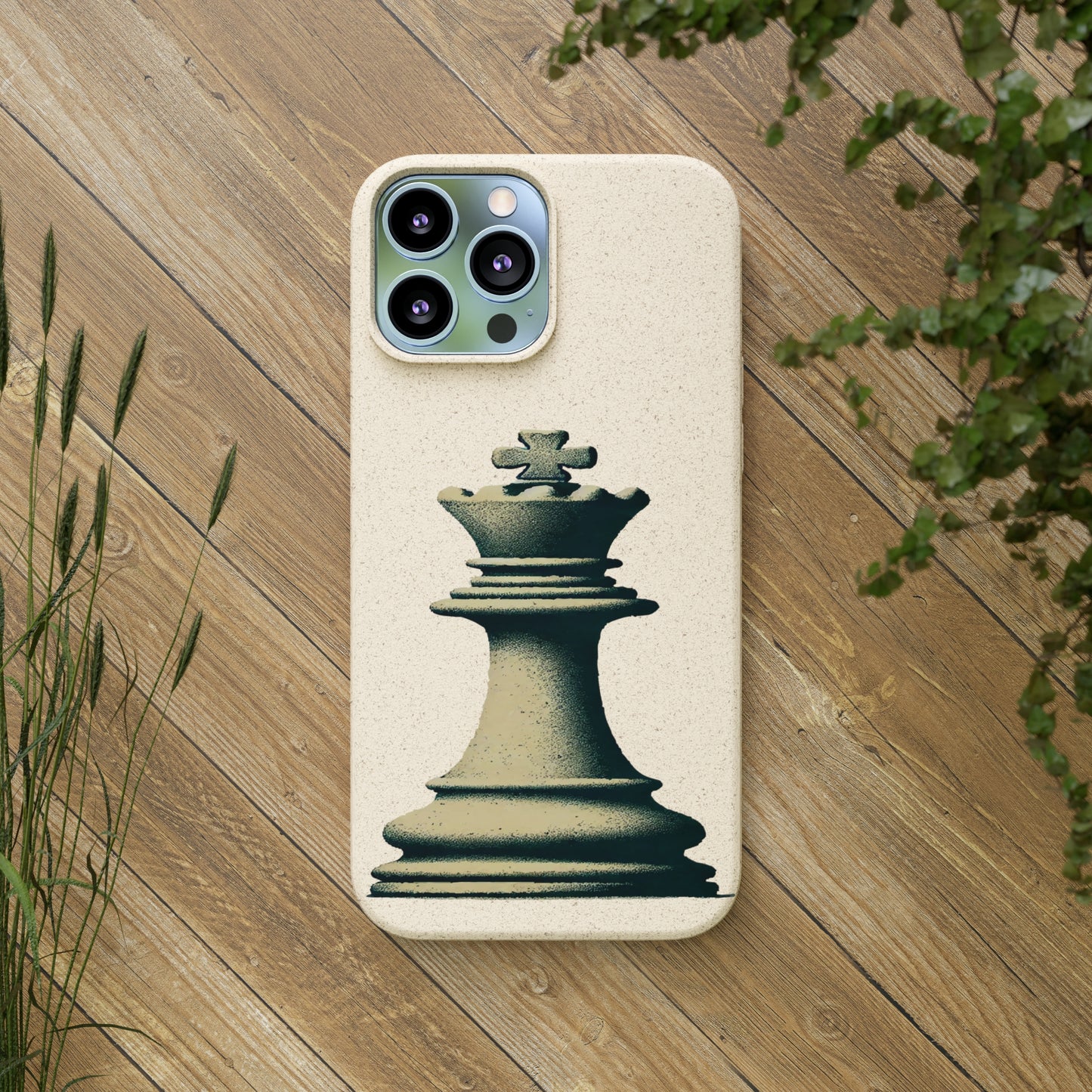 “Funda Biodegradable Rey de Ajedrez – Estilo Vintage y Sostenible”   Phone Case