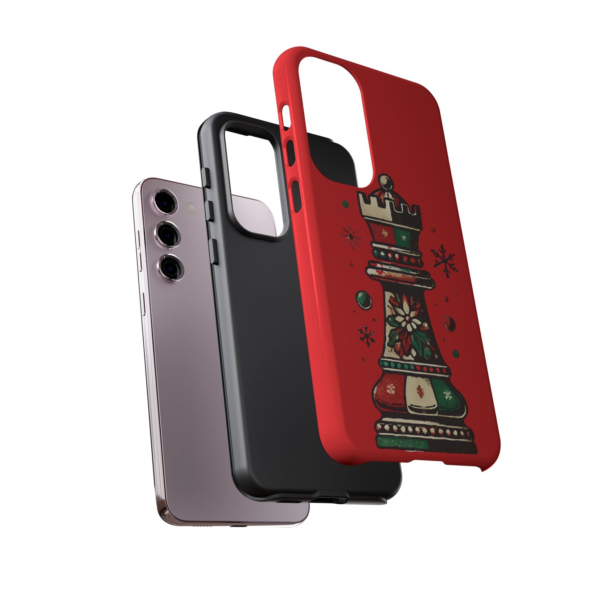 Funda Protectora para Móvil con Diseño de Torre de Ajedrez Vintage Navideño   Phone Case