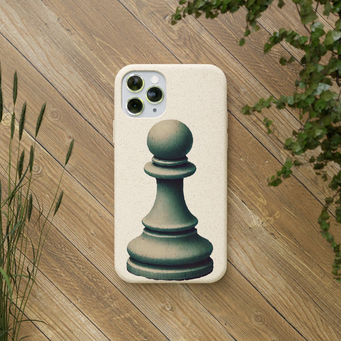 “Biodegradable Phone Case – Vintage Pawn Design, Eco-Friendly Choice”   Phone Case