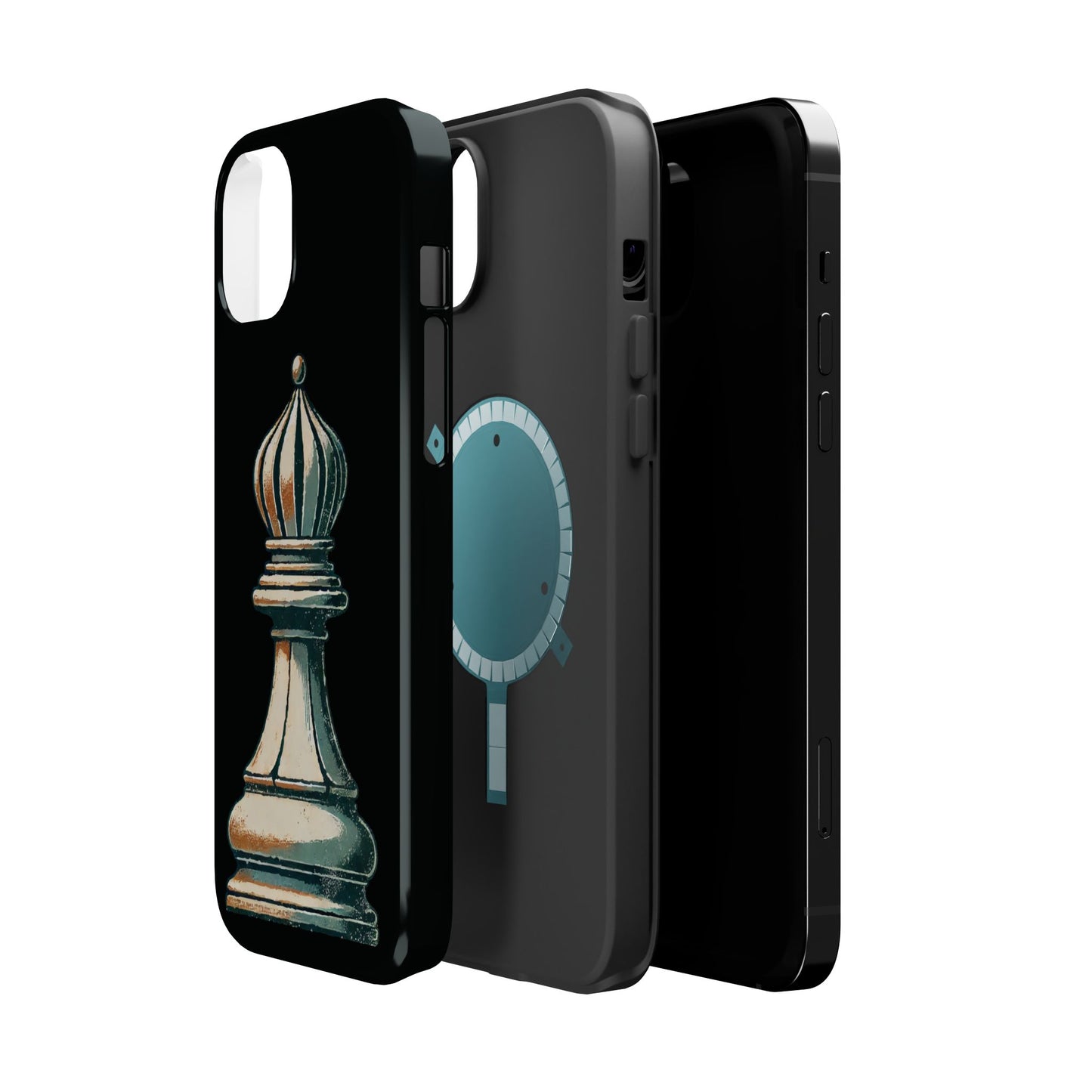 “Funda Magnética Alfil de Ajedrez – Protección Premium y Estilo Vintage   Phone Case