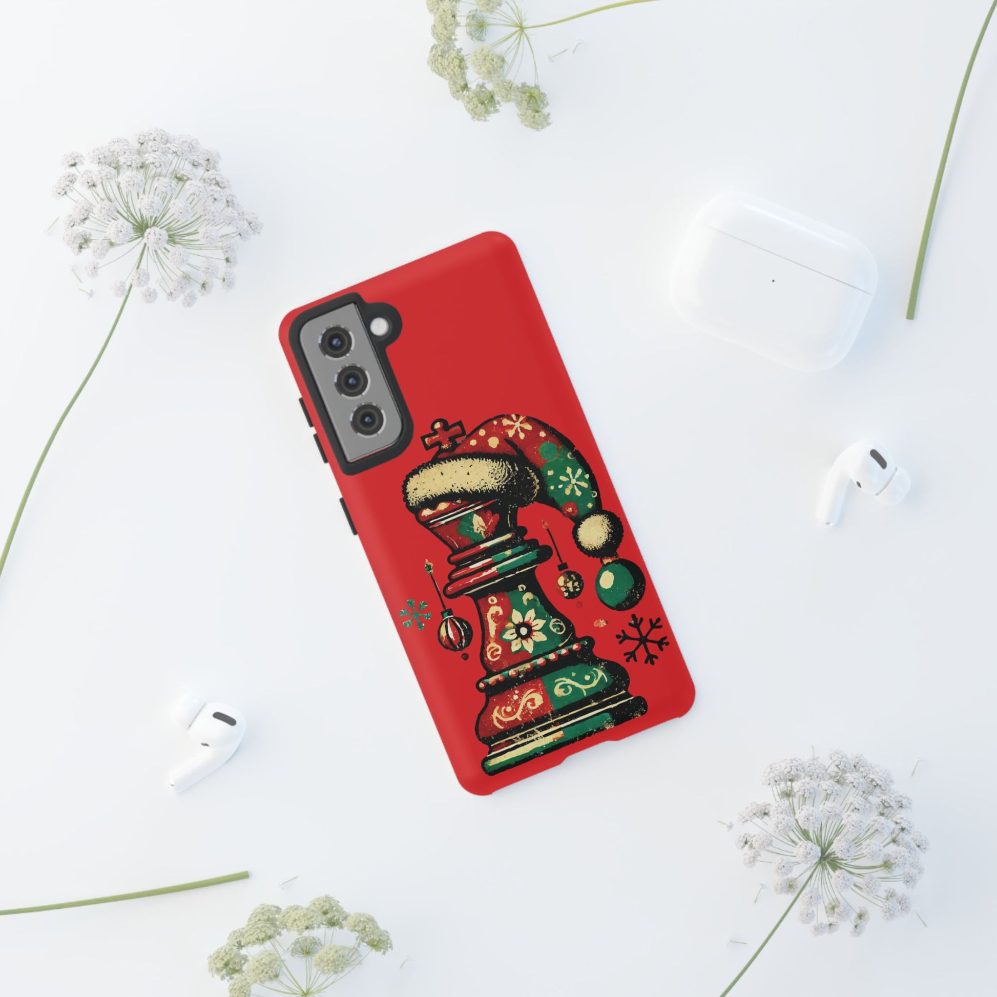 Funda Tough Case Rey Vintage – Protección y estilo navideño retro   Phone Case