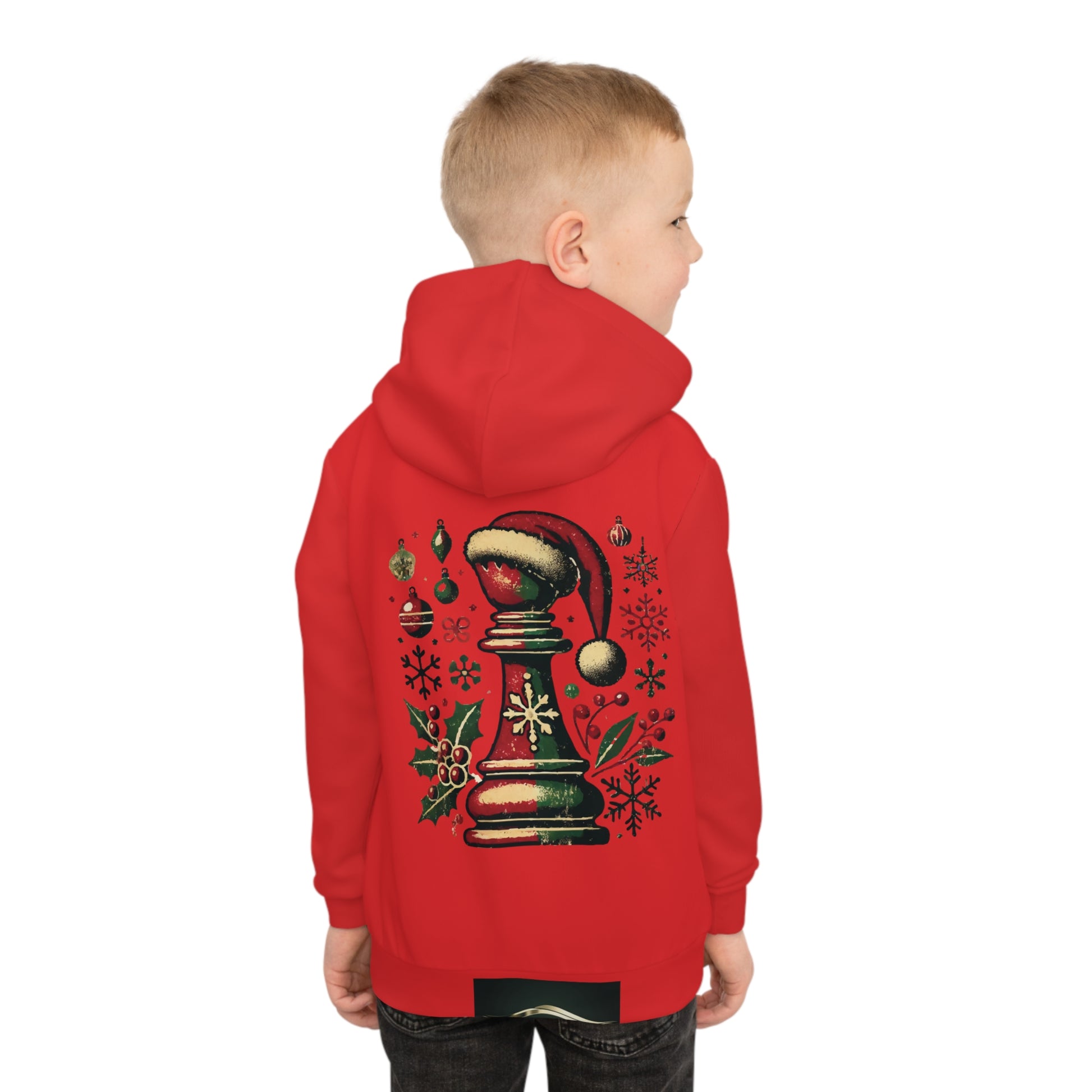 Sudadera con Capucha para Niños Alfil Vintage Navidad – Estilo Festivo   All Over Prints