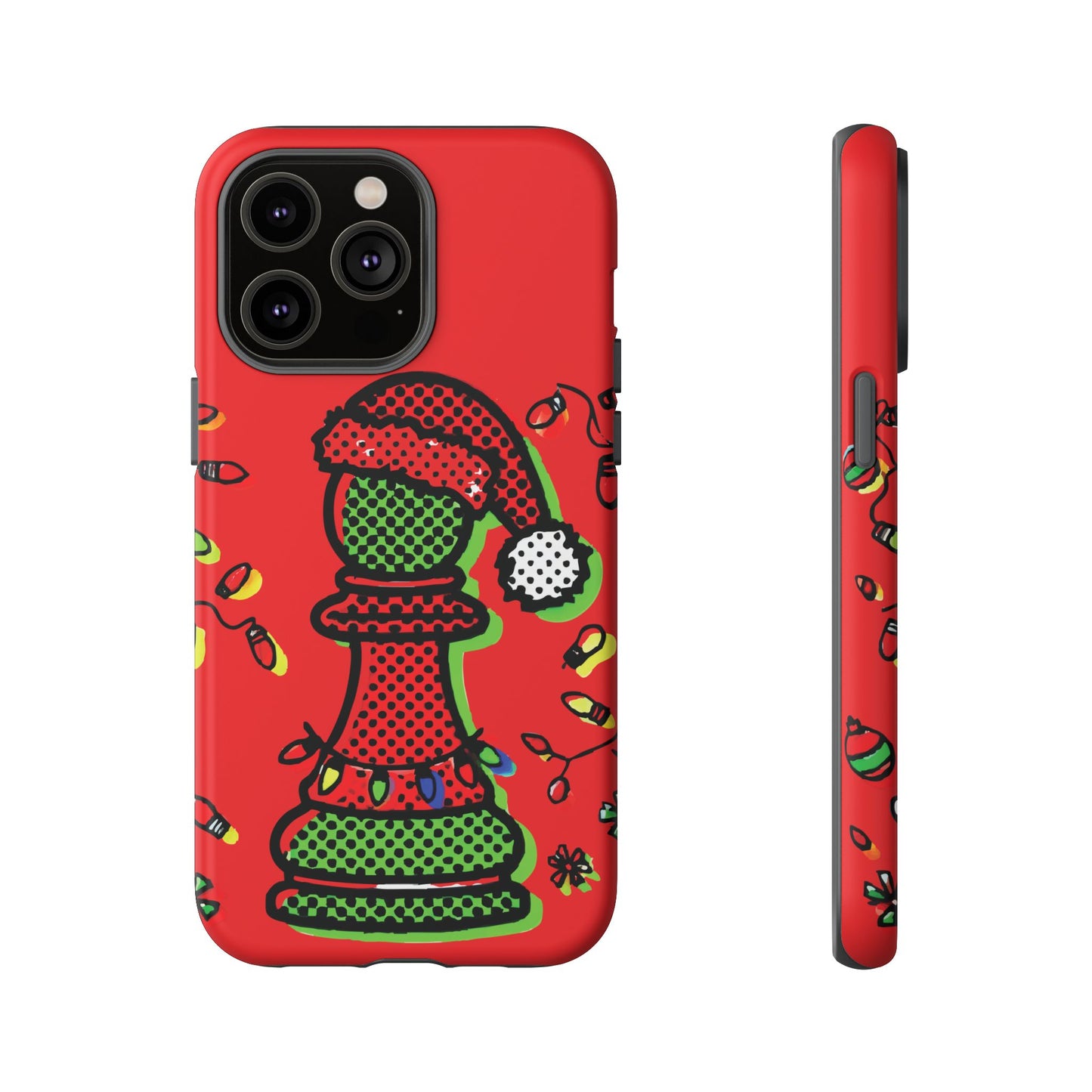 Funda Tough Peón de Ajedrez Navideño Pop Art – iPhone, Samsung y Pixel   Phone Case  24.00 iPhone-14-Pro-Max-Matte