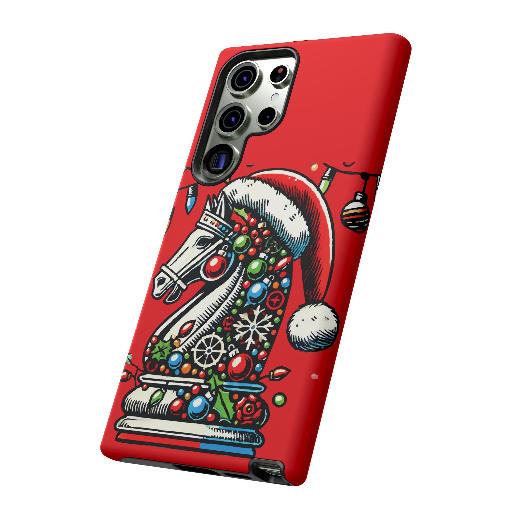 Funda Tough Navidad - Caballo Ajedrez Pop Art para iPhone, Samsung y Pixel   Phone Case