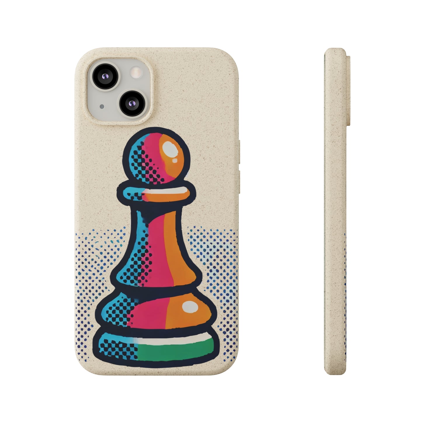 “Funda Biodegradable Peón de Ajedrez – Protección Sostenible Arte Abstracto”   Phone Case  33.00 iPhone-13-with-gift-packaging