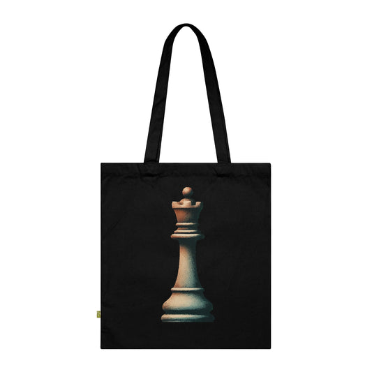 “Organic Cotton Tote Bag – Vintage Rook Design, Eco-Friendly & Durable”   Bags  24.00 Black-15-x-16.5