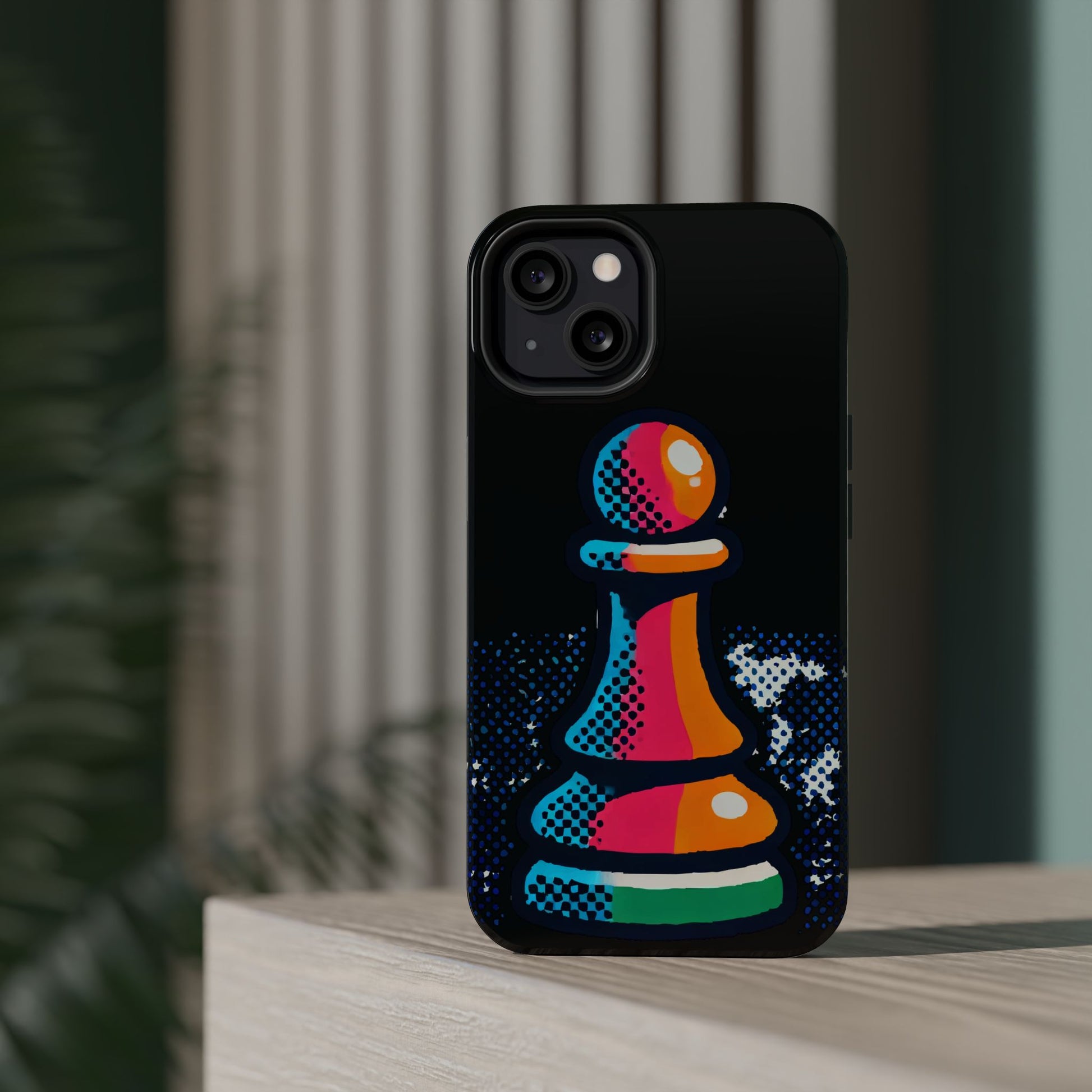 “Funda Magnética Peón de Ajedrez – Protección Robusta y Arte Abstracto”   Phone Case