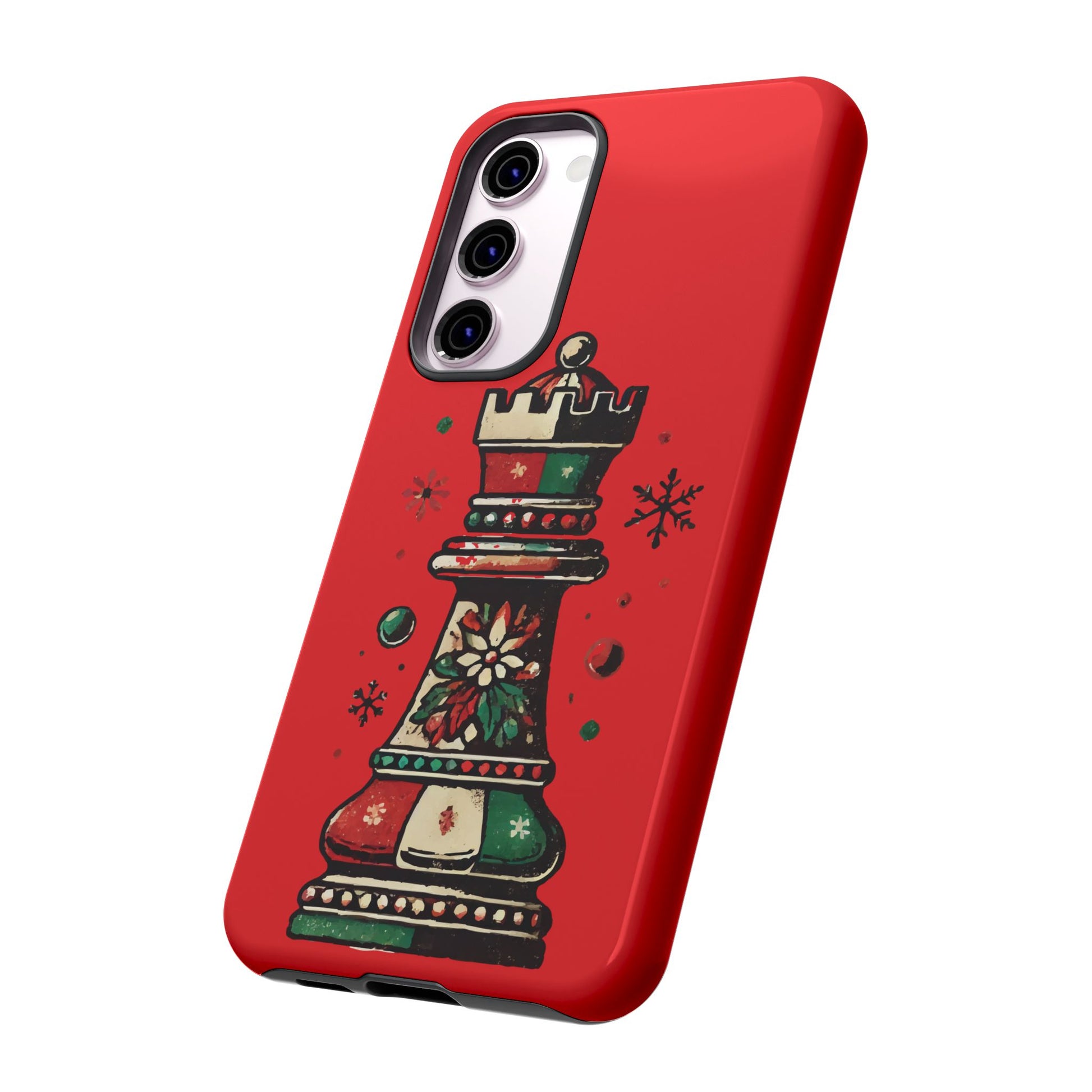 Funda Protectora para Móvil con Diseño de Torre de Ajedrez Vintage Navideño   Phone Case