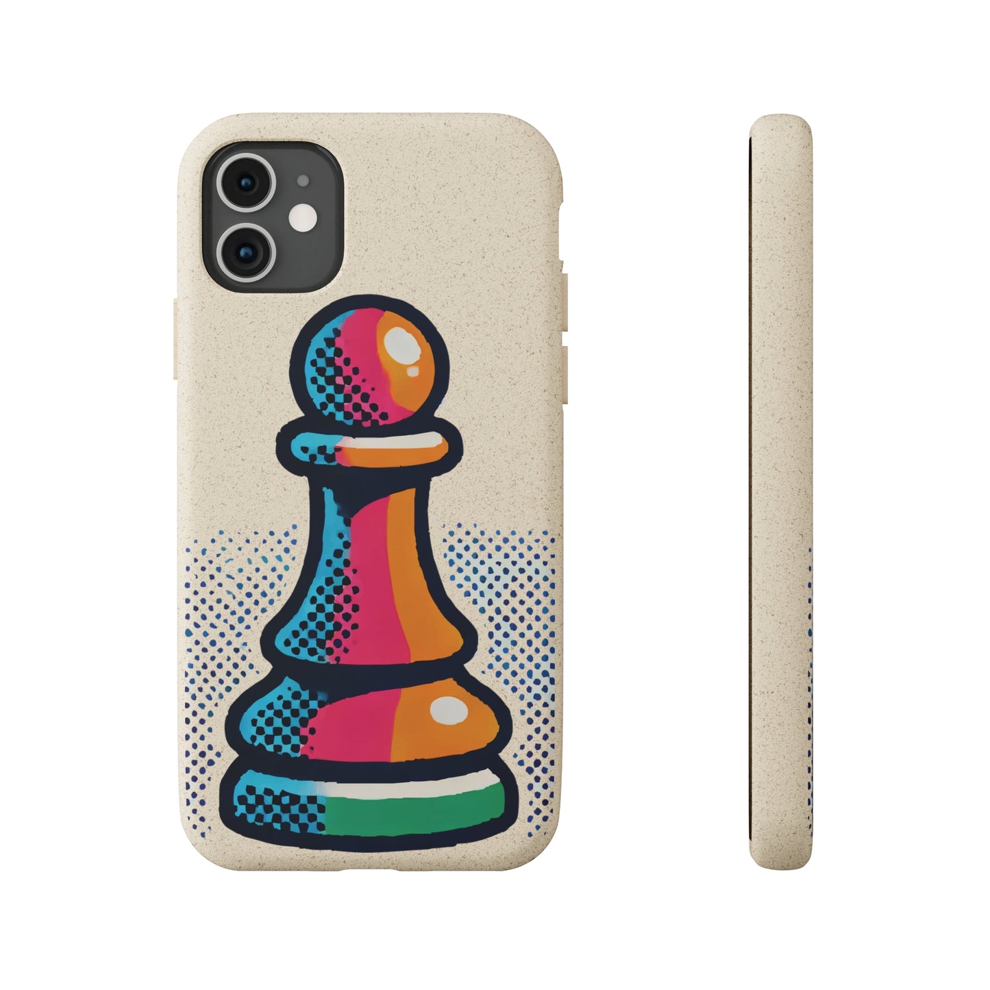 “Funda Biodegradable Peón de Ajedrez – Protección Sostenible Arte Abstracto”   Phone Case  33.00 iPhone-11-with-gift-packaging