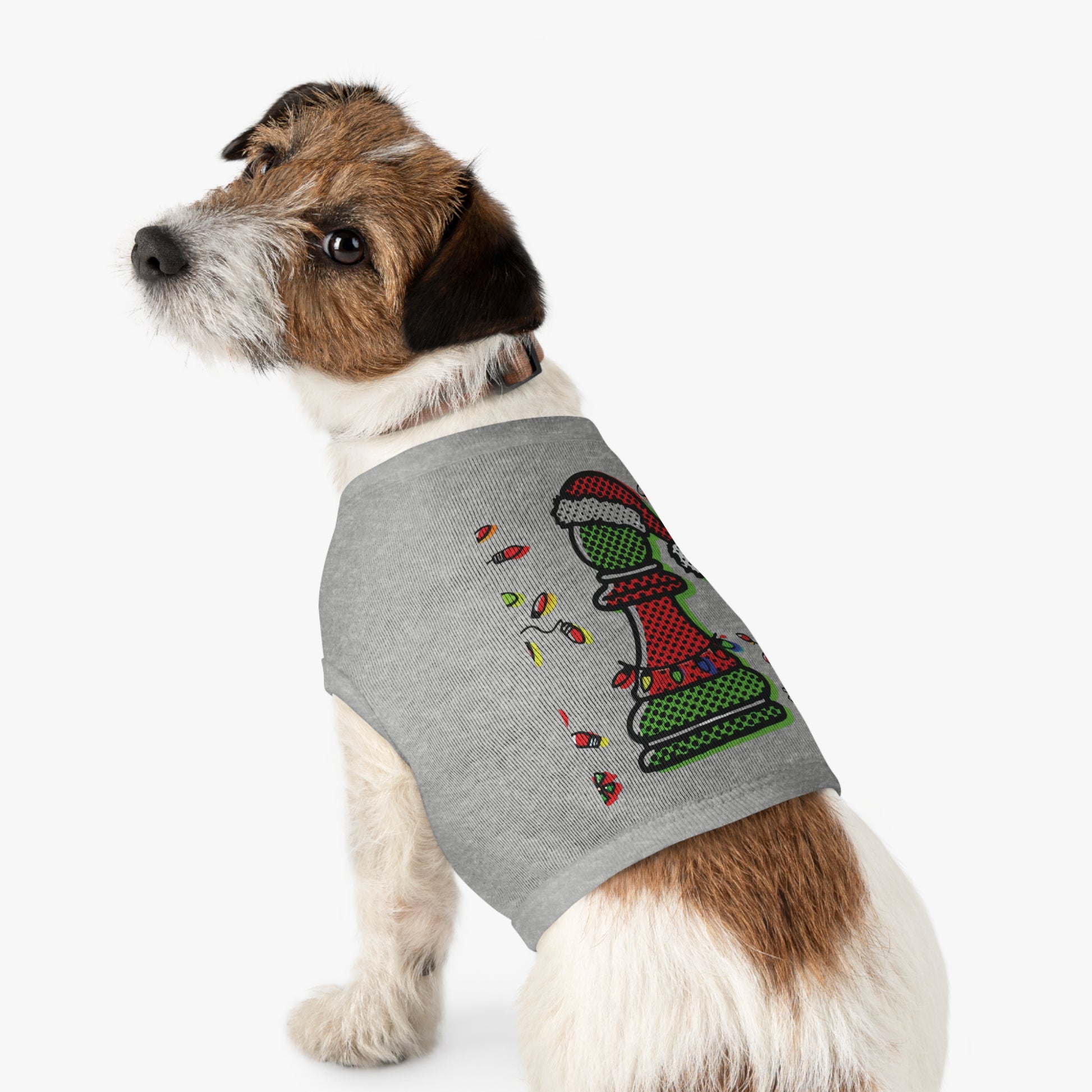 Camiseta Navideña para Perros - Diseño Peón de Ajedrez Pop Art   Pets