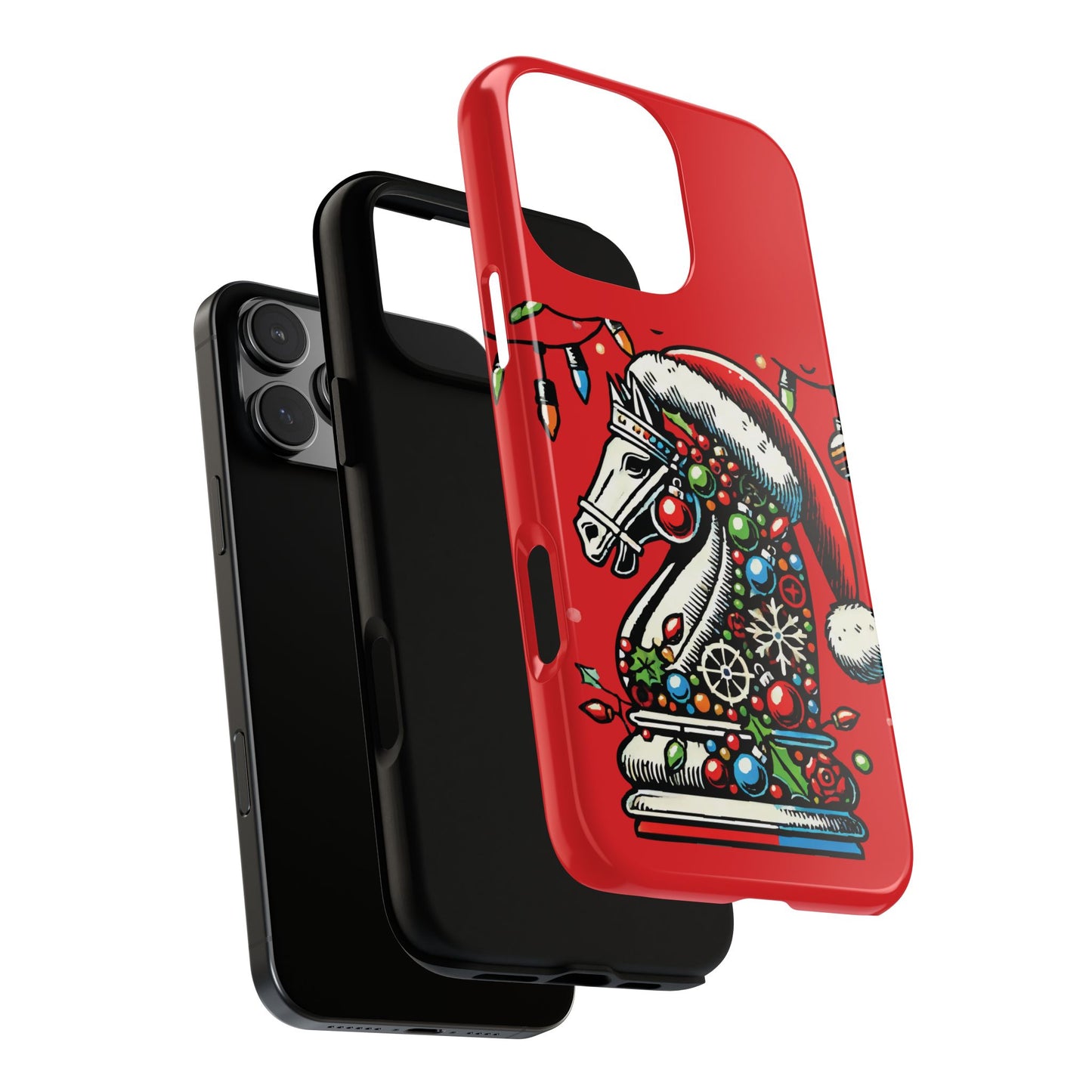 Funda Tough Navidad - Caballo Ajedrez Pop Art para iPhone, Samsung y Pixel   Phone Case