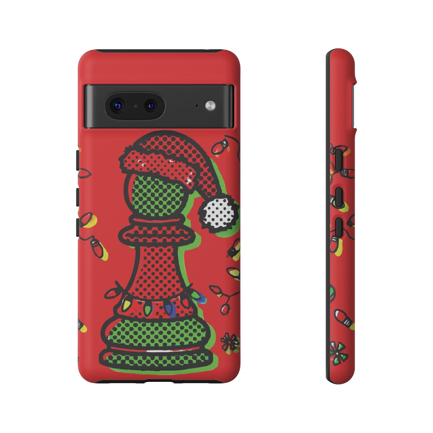 Funda Tough Peón de Ajedrez Navideño Pop Art – iPhone, Samsung y Pixel   Phone Case  24.00 Google-Pixel-7-Matte