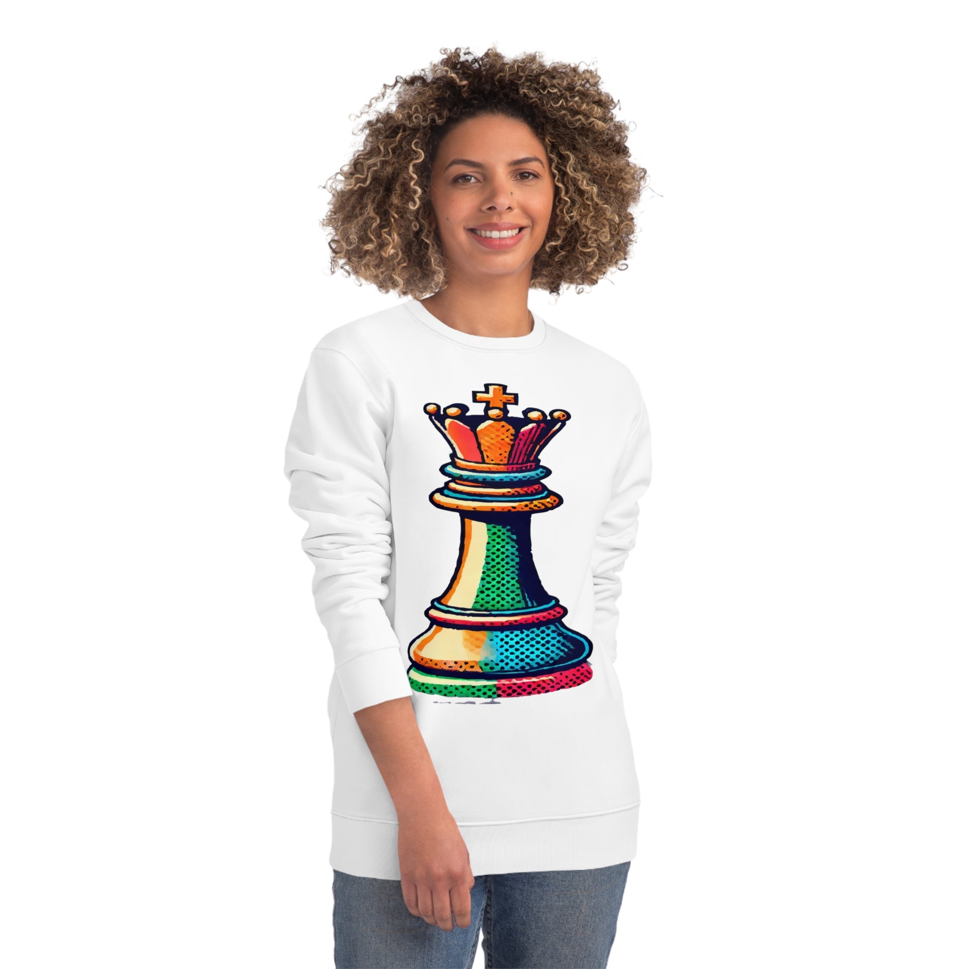 “Sudadera Unisex Rey de Ajedrez – Estilo Pop Art y Algodón Orgánico”   Sweatshirt