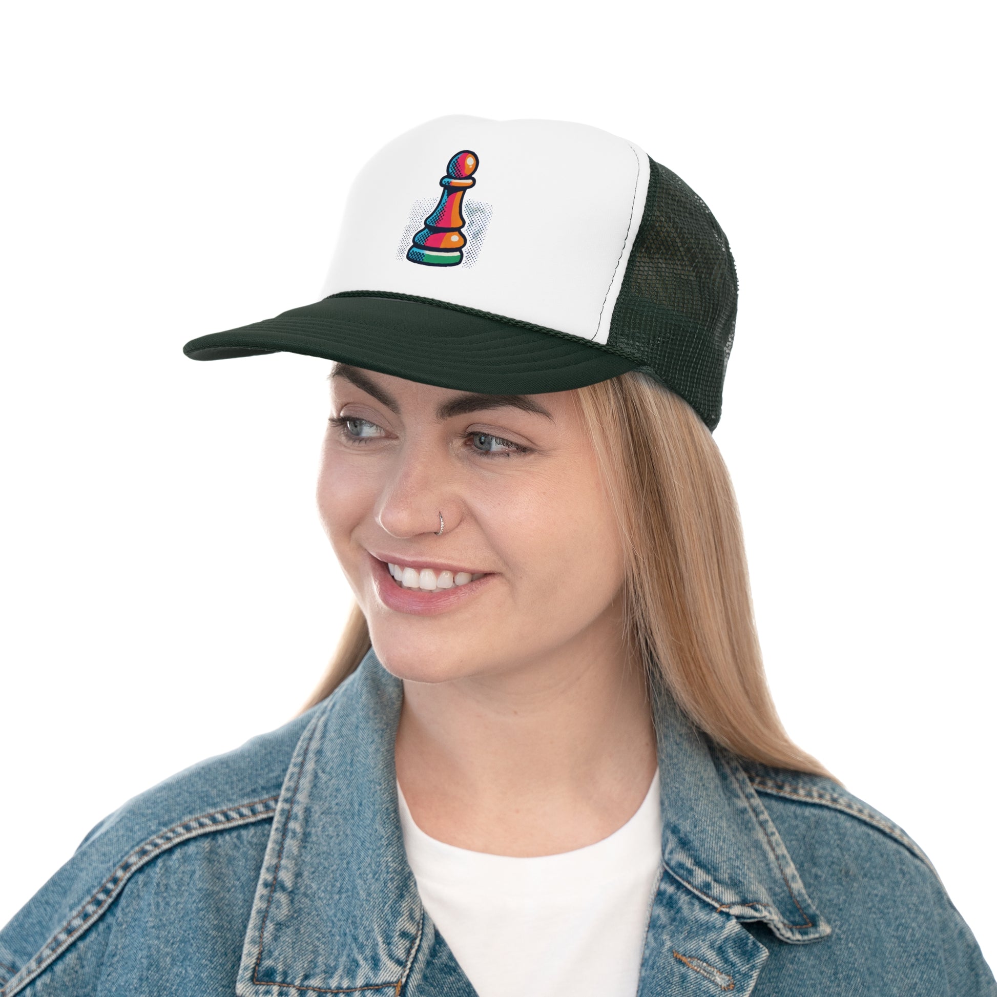 “Gorra Trucker Unisex Peón de Ajedrez – Estilo Arte Digital Moderno”   Hats