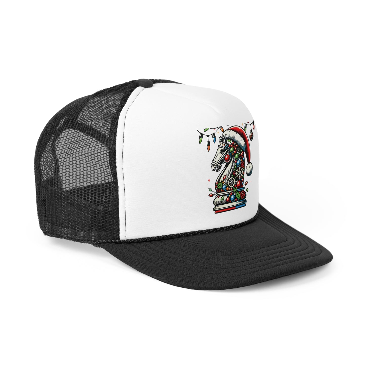 Gorra Trucker Caballo de Ajedrez en Estilo Pop Art Navideño   Hats