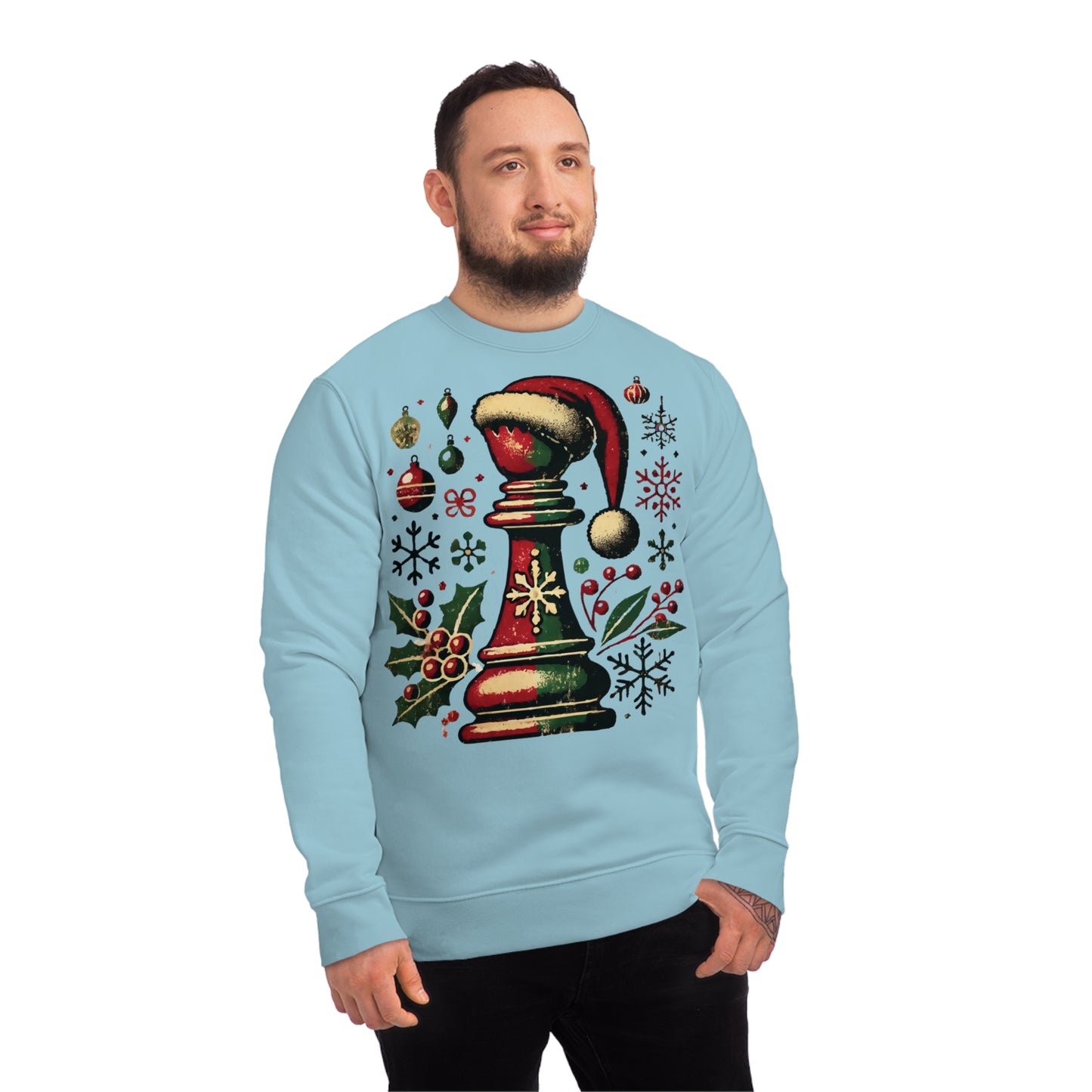 Sudadera Unisex Changer - Alfil Vintage Navideño, Elegancia y Comodidad   Sweatshirt