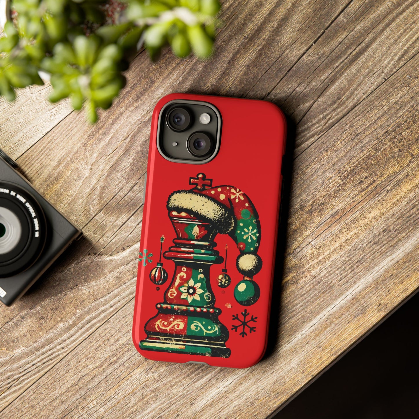 Funda Tough Case Rey Vintage – Protección y estilo navideño retro   Phone Case