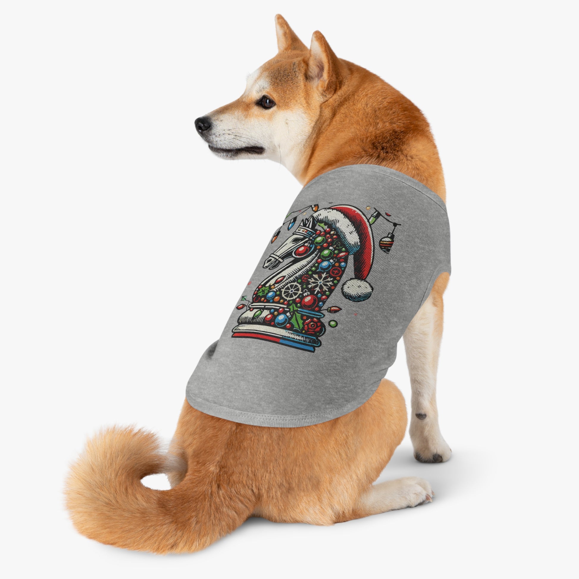 Camiseta para Perro con Diseño Navideño de Caballo en Estilo Pop Art   Pets