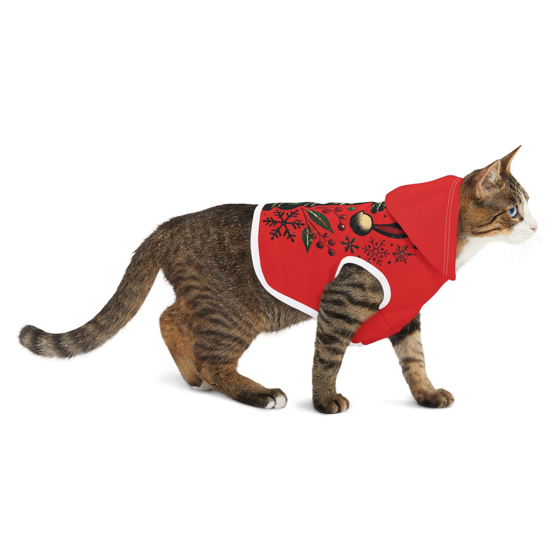 Sudadera para Mascotas con Capucha - Alfil de Ajedrez Vintage Navideño   Pets