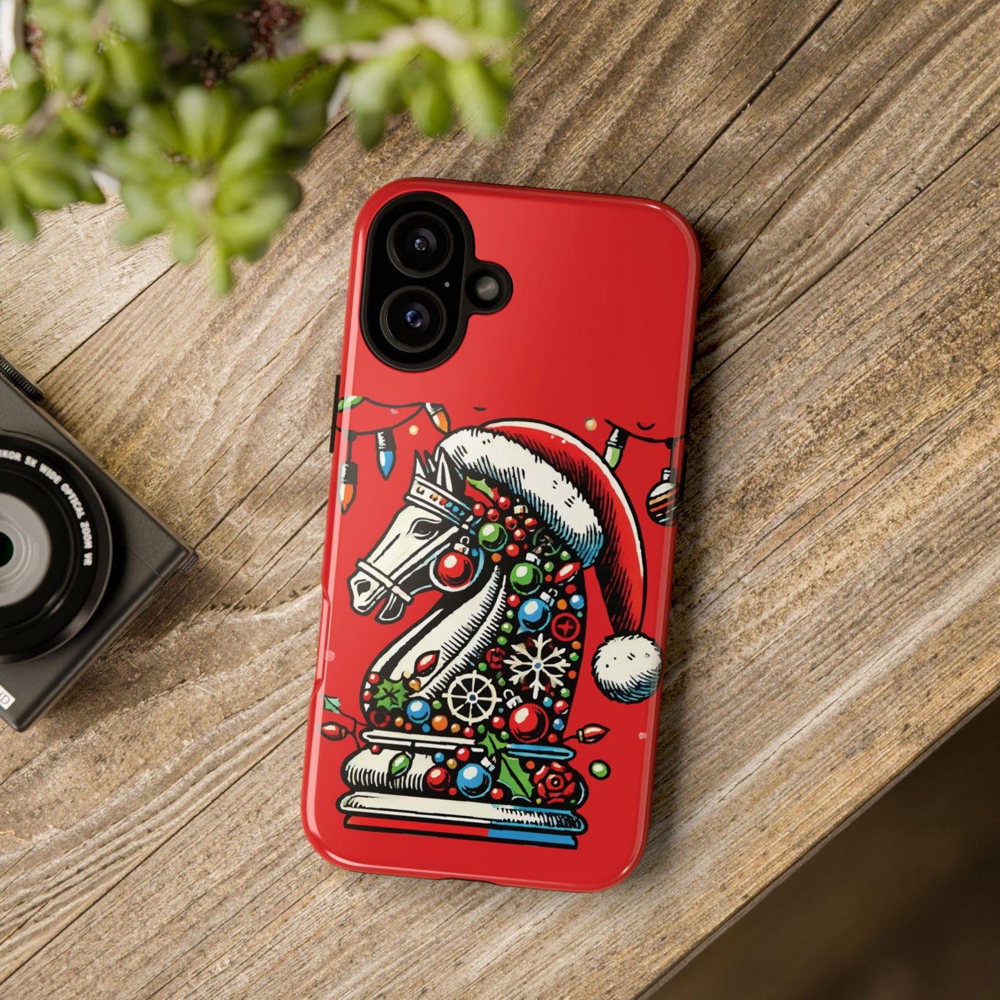 Funda Tough Navidad - Caballo Ajedrez Pop Art para iPhone, Samsung y Pixel   Phone Case