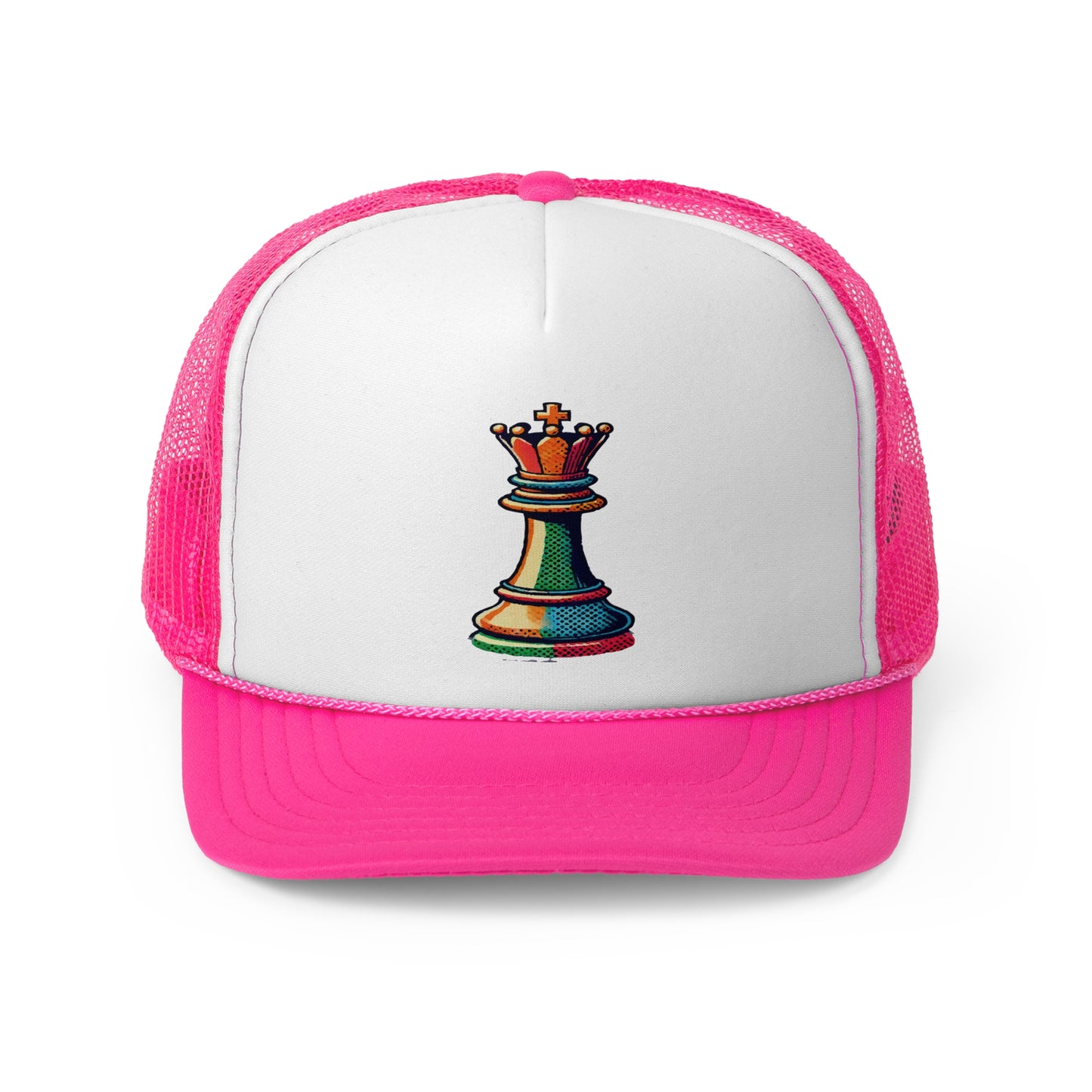 “Gorra Unisex Rey de Ajedrez – Diseño Pop Art Moderno y Ajustable”   Hats  27.00 Pink-One-size