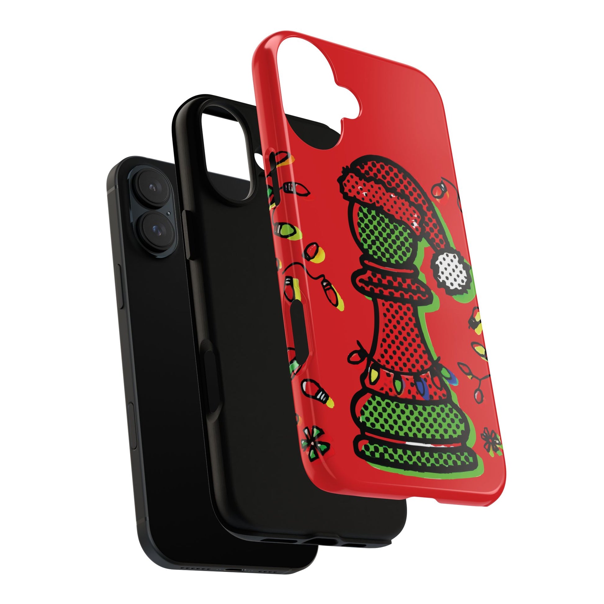 Funda Tough Peón de Ajedrez Navideño Pop Art – iPhone, Samsung y Pixel   Phone Case