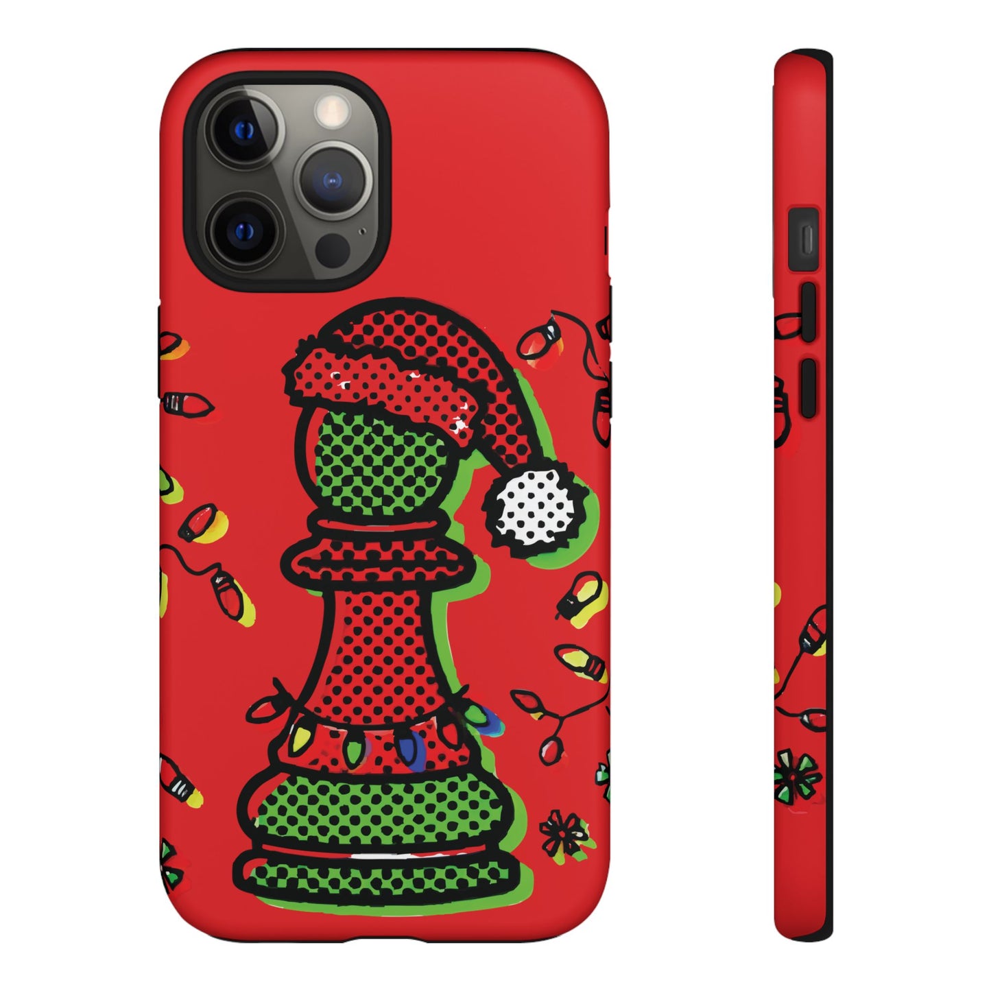 Funda Tough Peón de Ajedrez Navideño Pop Art – iPhone, Samsung y Pixel   Phone Case  24.00 iPhone-12-Pro-Max-Matte