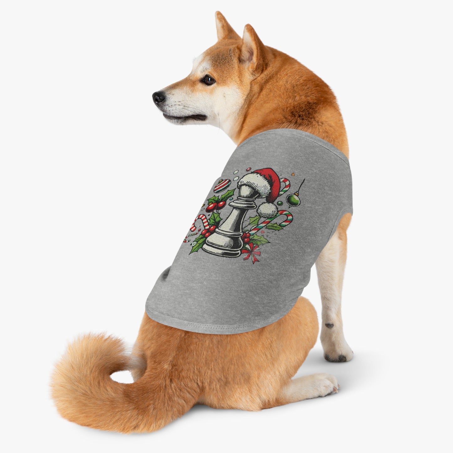 Tank Top para Mascotas en Algodón - Alfil Navideño Pop Art, Cómodo y Fresco   Pets