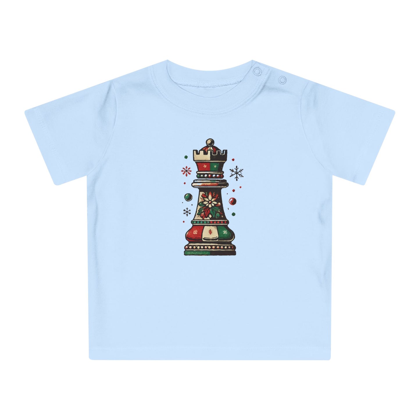 Camiseta de Bebé con Diseño de Torre de Ajedrez Vintage Navideño Printify  Kids clothes