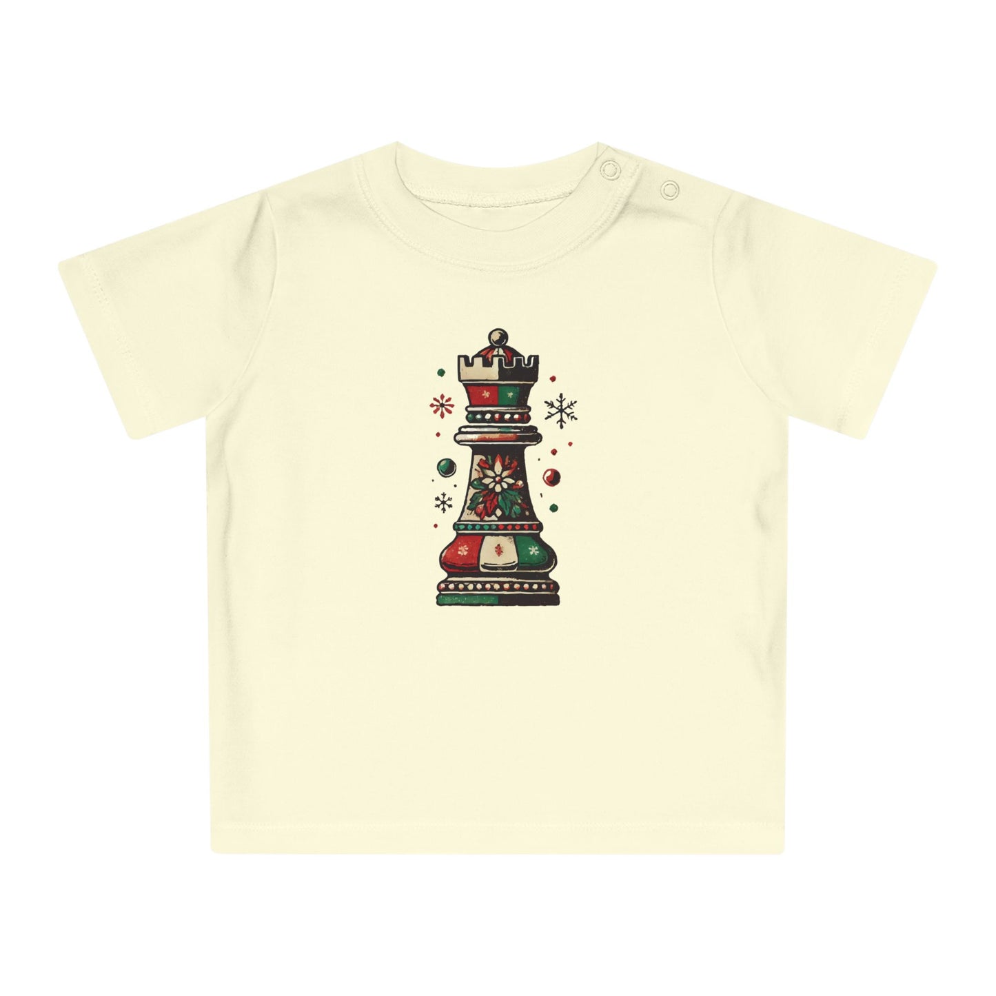 Camiseta de Bebé con Diseño de Torre de Ajedrez Vintage Navideño Printify  Kids clothes