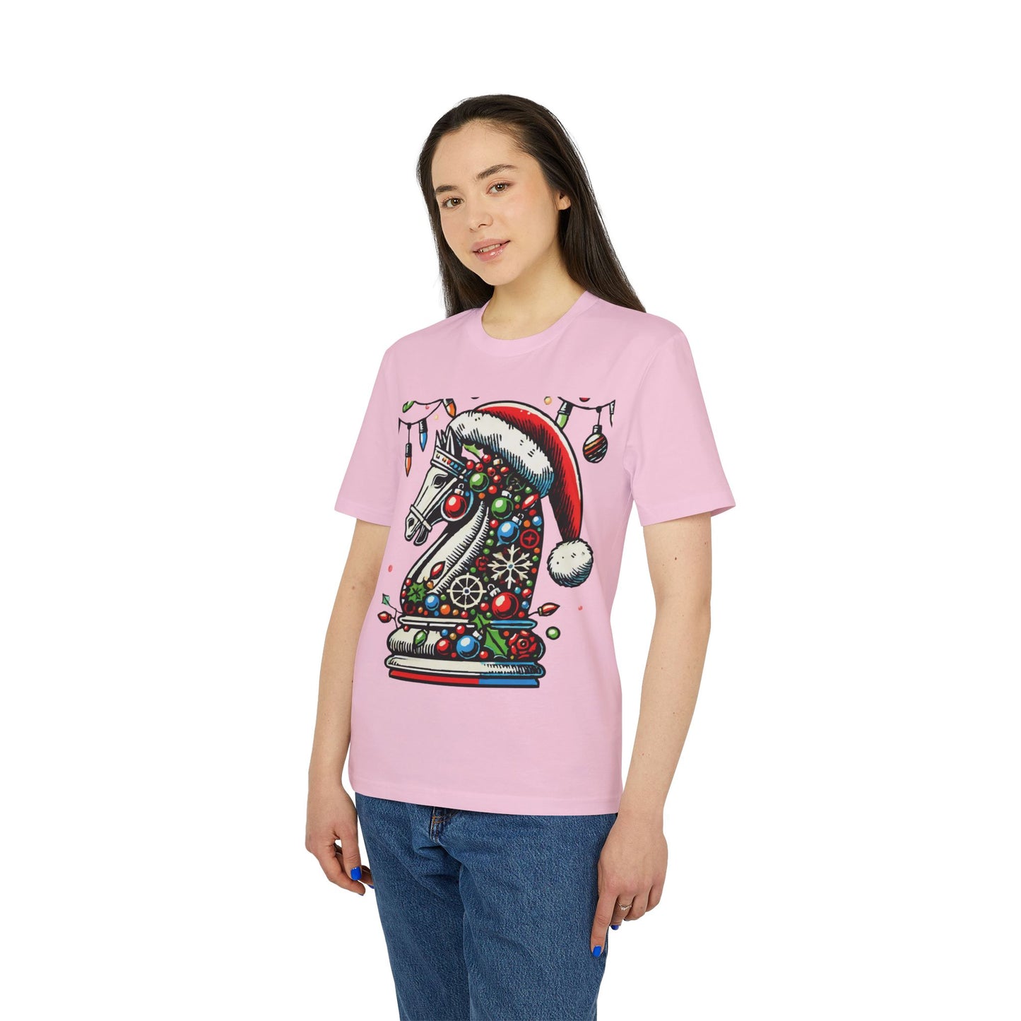 Unisex Creator 2.0 T-shirt – Caballo de Ajedrez Navideño en Pop Art   T-Shirt