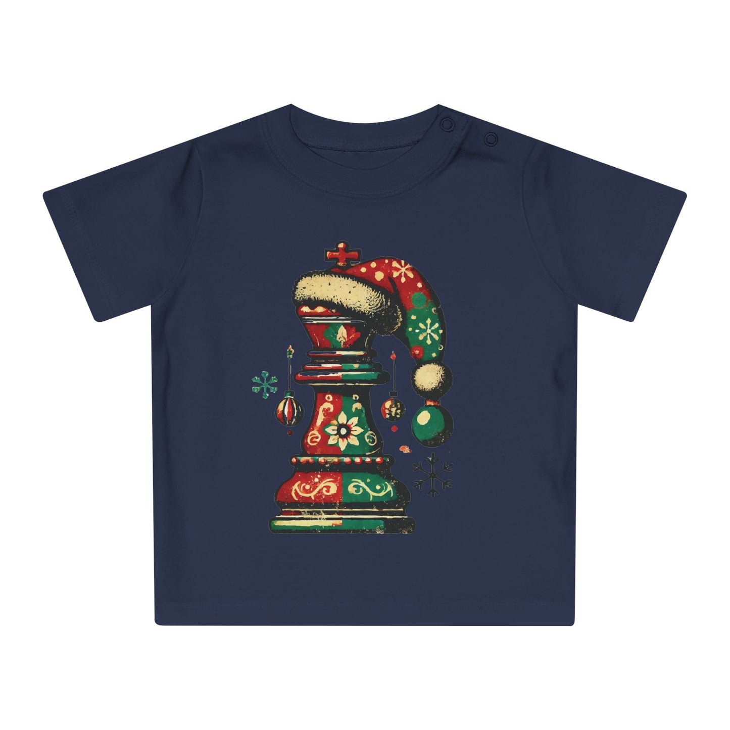 Camiseta Navideña para Bebé – Rey de Ajedrez Vintage, Algodón Orgánico   Kids clothes  27.00 Nautical-Navy-2-3-yrs