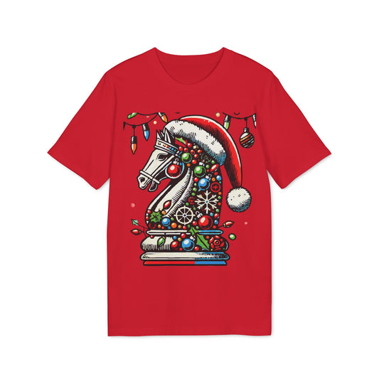 Unisex Creator 2.0 T-shirt – Caballo de Ajedrez Navideño en Pop Art   T-Shirt  27.00 Red-5XL