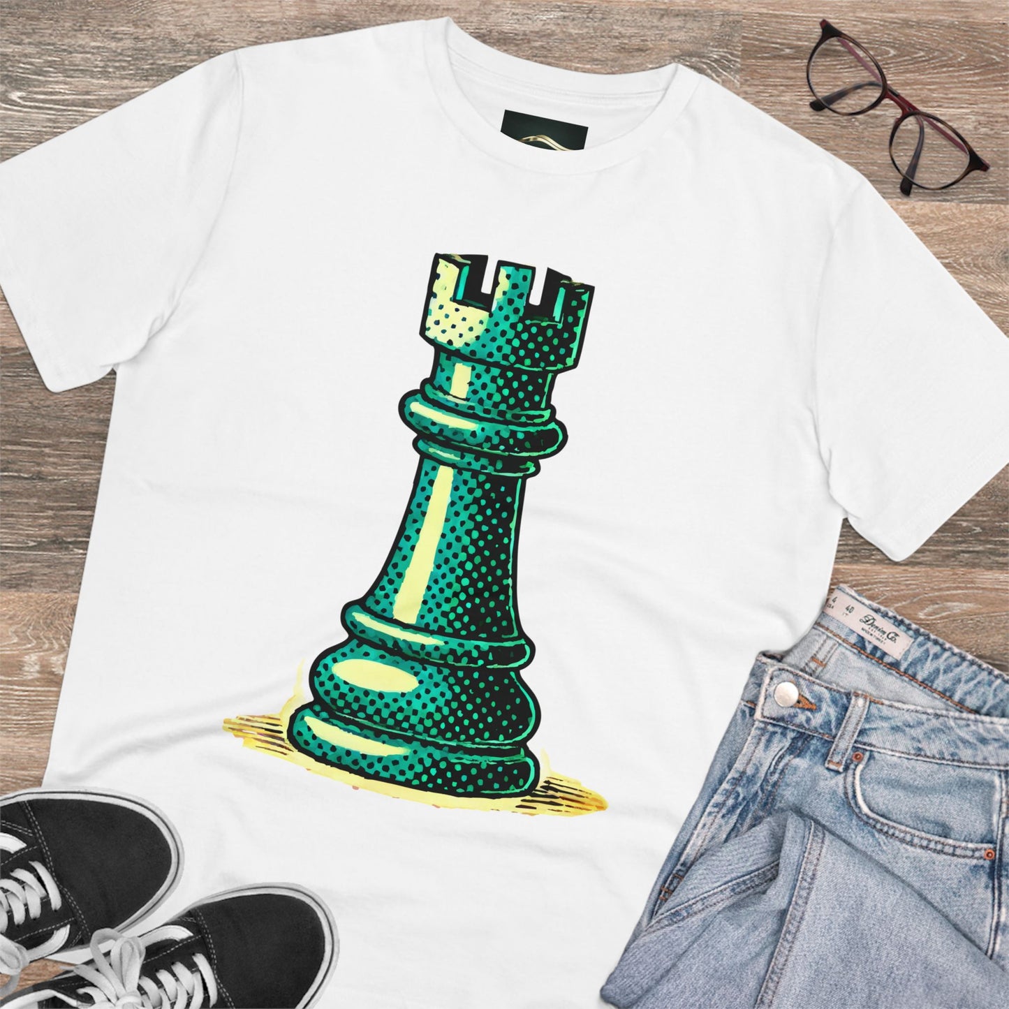 Chess Tower Organic cotton T-shirt   T-Shirt