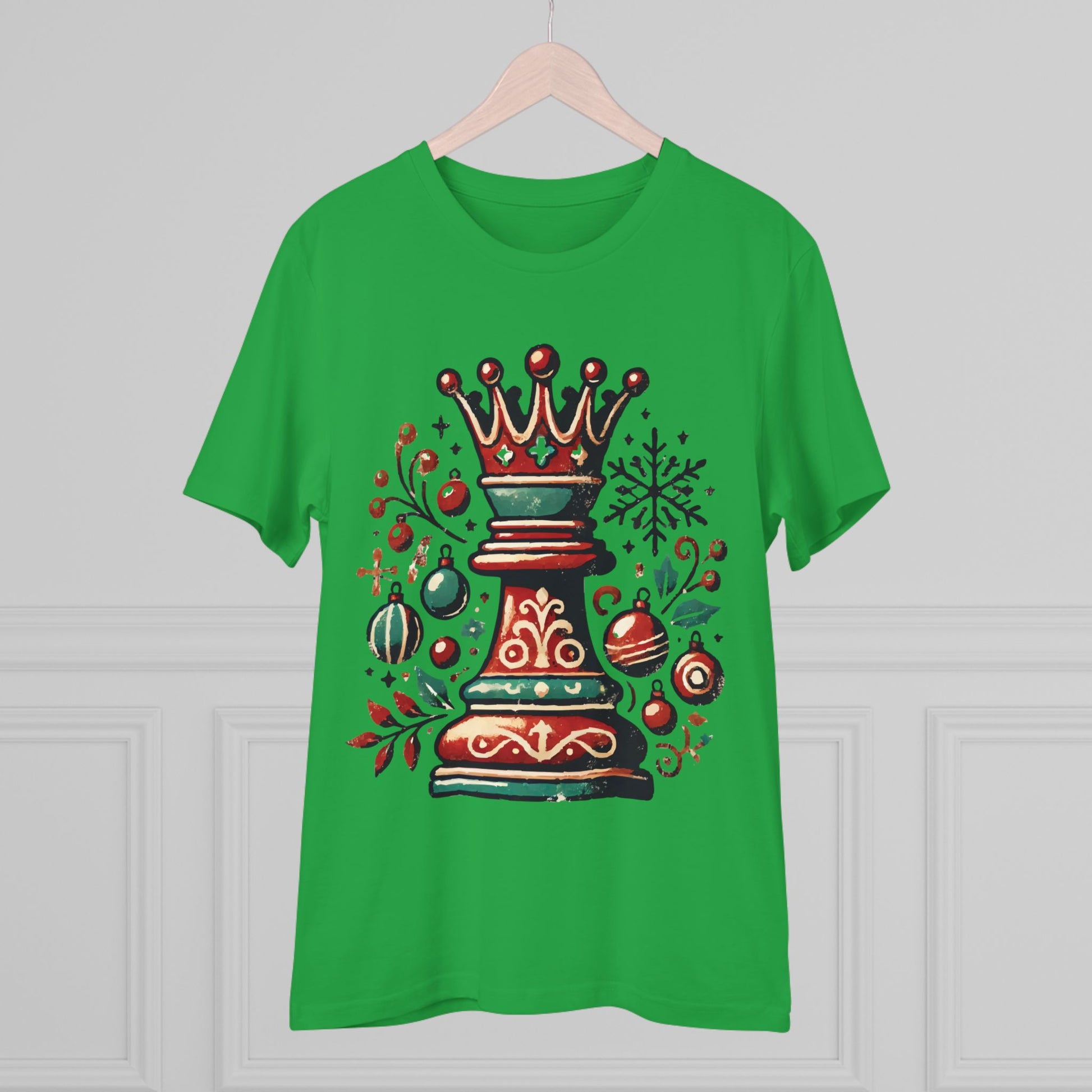 Camiseta Unisex Creador Orgánico con Diseño Reina Vintage Navideño   T-Shirt