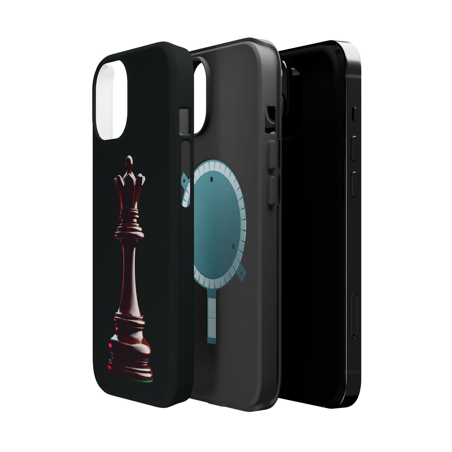 Funda Magnética para iPhone con Diseño Hiperrealista de Reina de Ajedrez