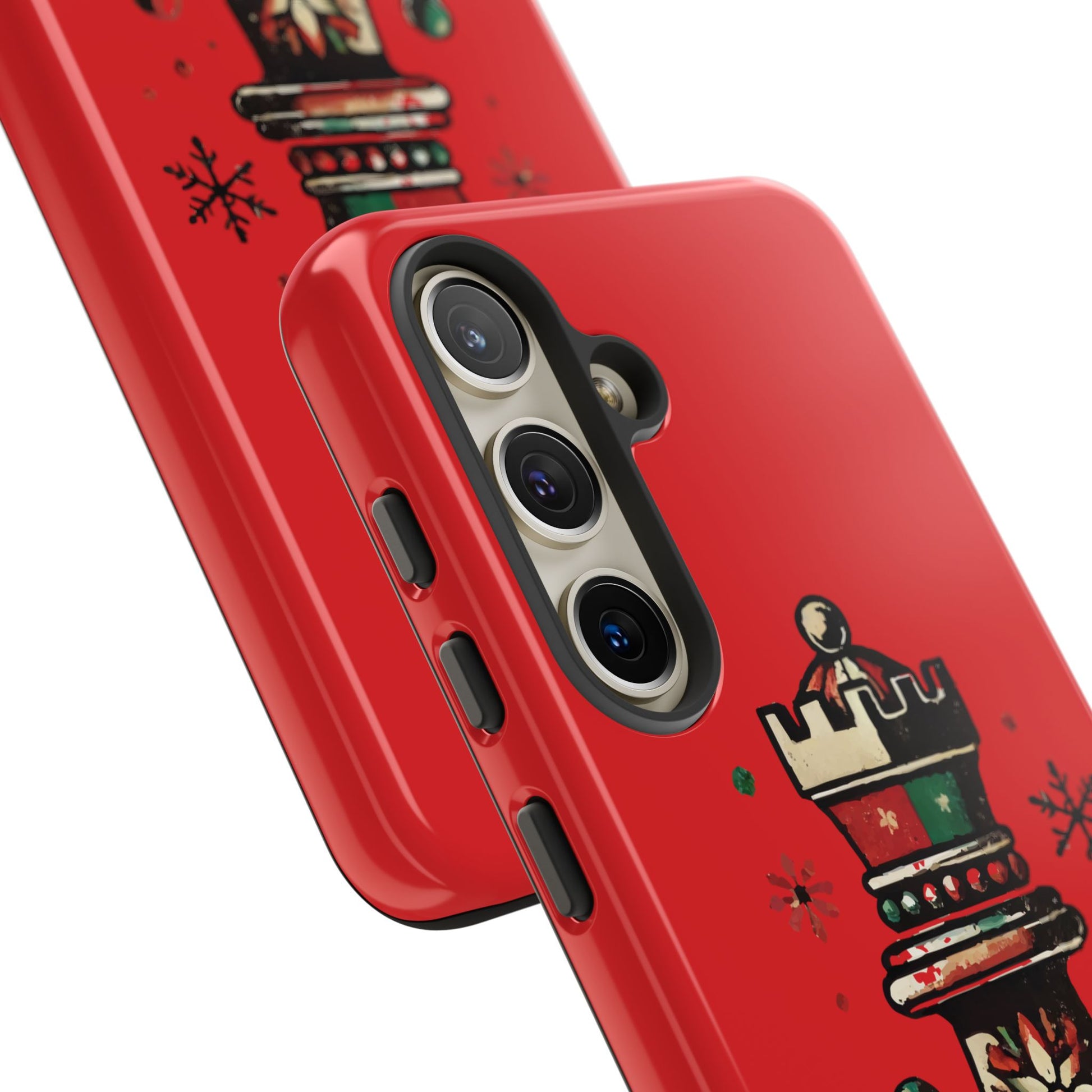 Funda Protectora para Móvil con Diseño de Torre de Ajedrez Vintage Navideño   Phone Case