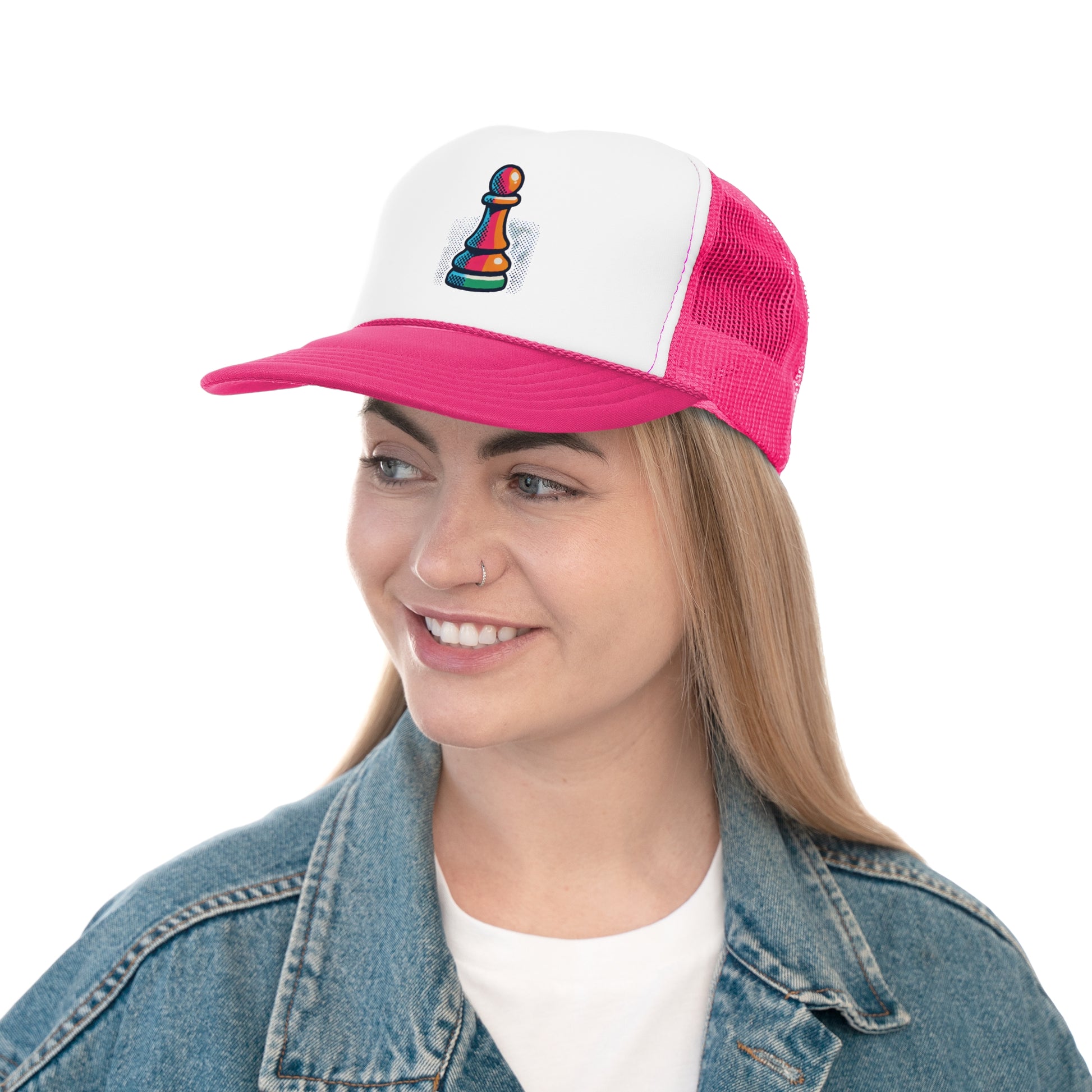 “Gorra Trucker Unisex Peón de Ajedrez – Estilo Arte Digital Moderno”   Hats