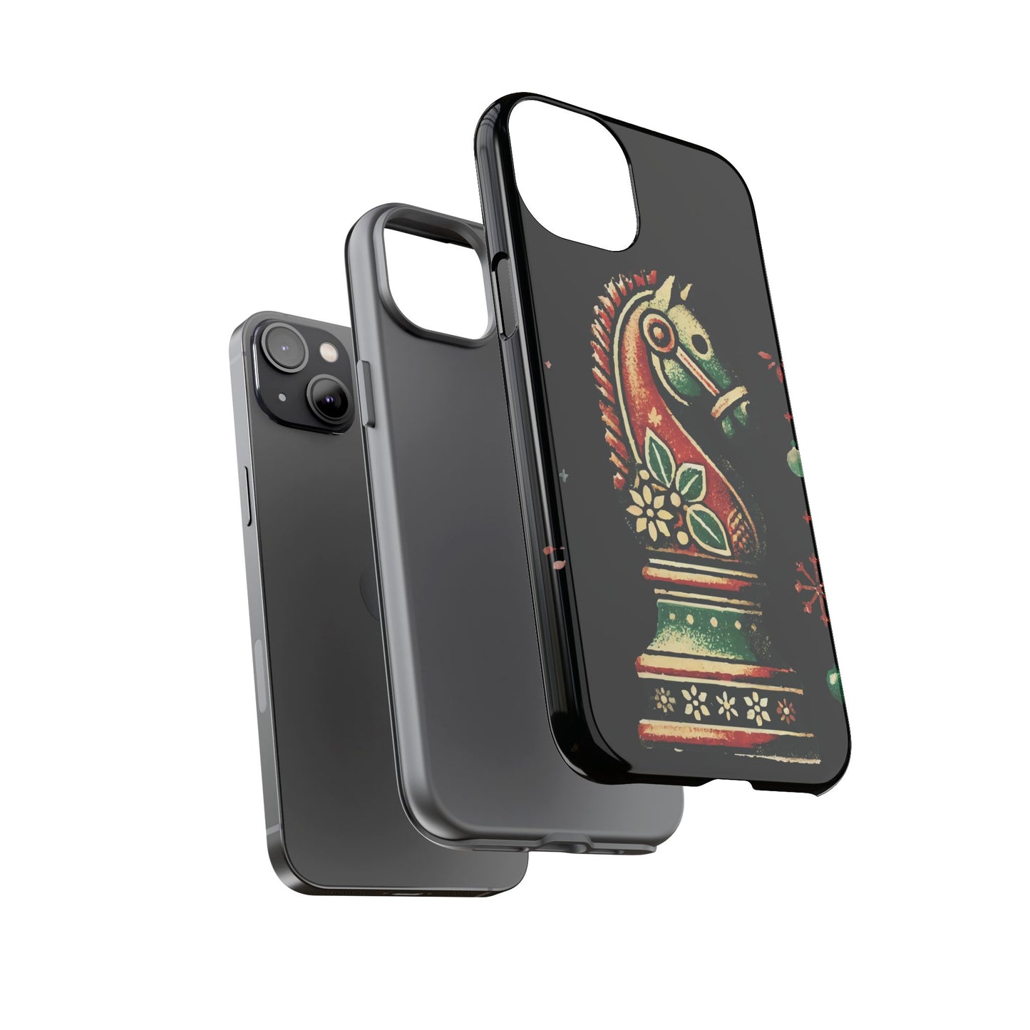 Funda Tough Case Vintage Caballo de Ajedrez – Estilo Navideño   Phone Case