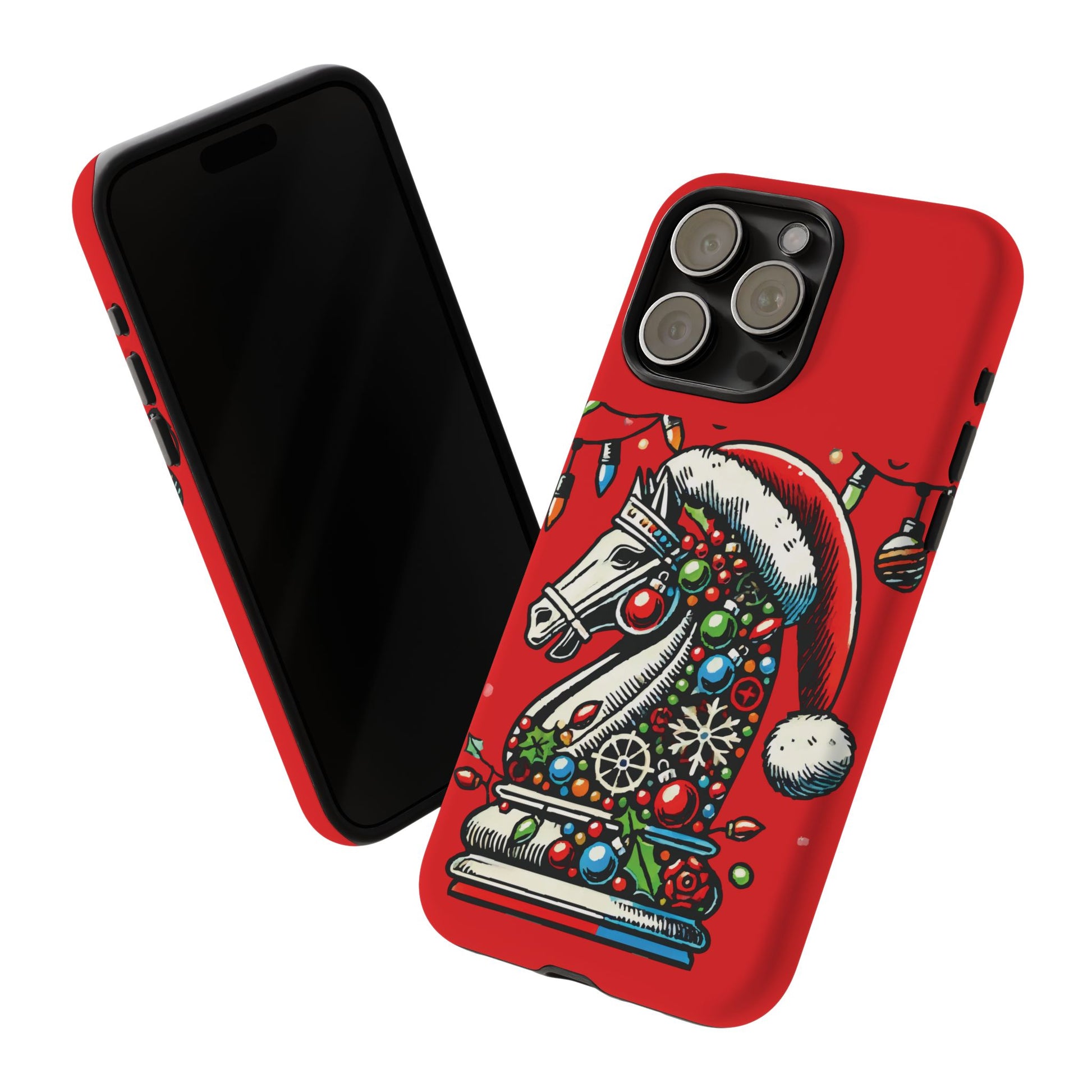 Funda Tough Navidad - Caballo Ajedrez Pop Art para iPhone, Samsung y Pixel   Phone Case