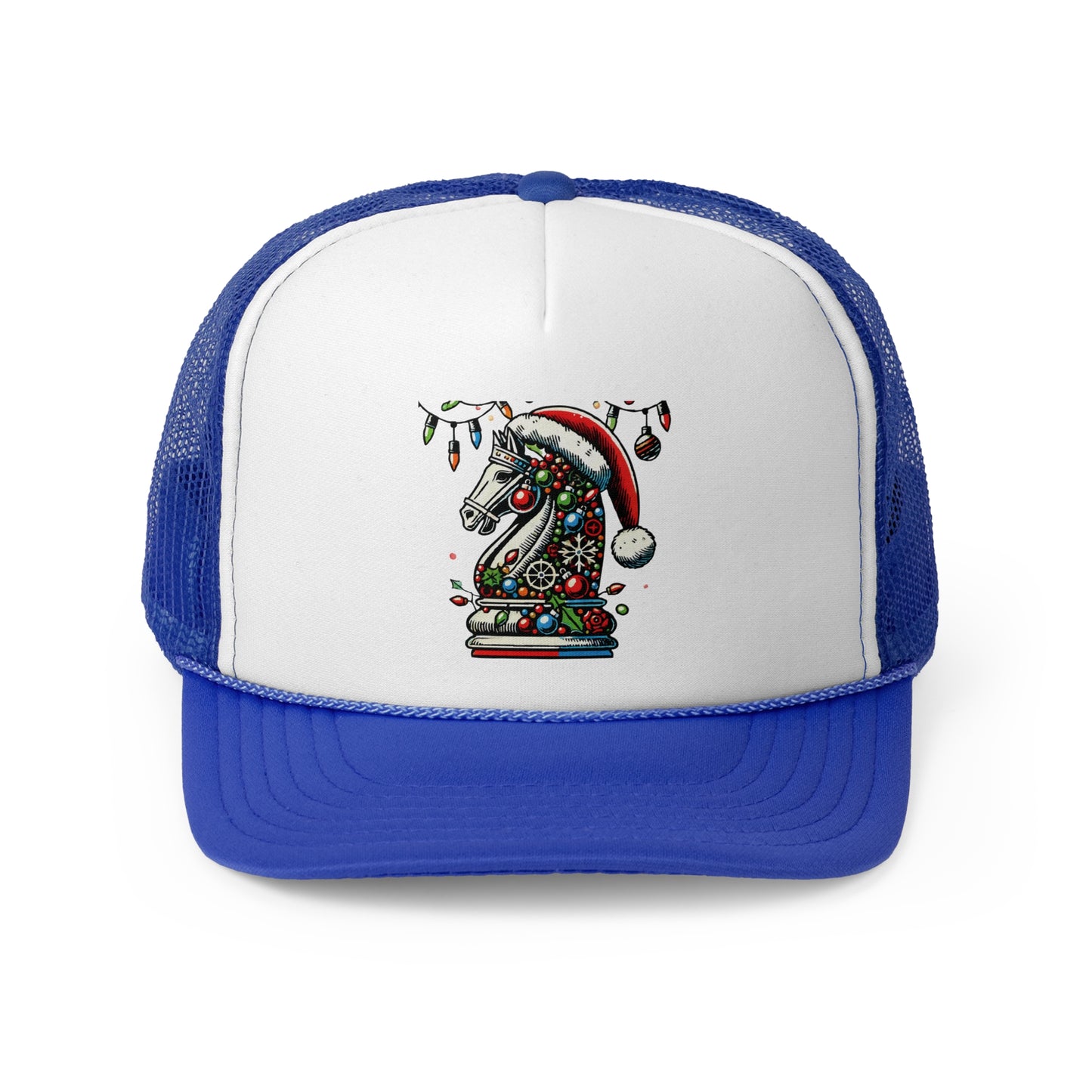 Gorra Trucker Caballo de Ajedrez en Estilo Pop Art Navideño   Hats  24.00 Royal-One-size