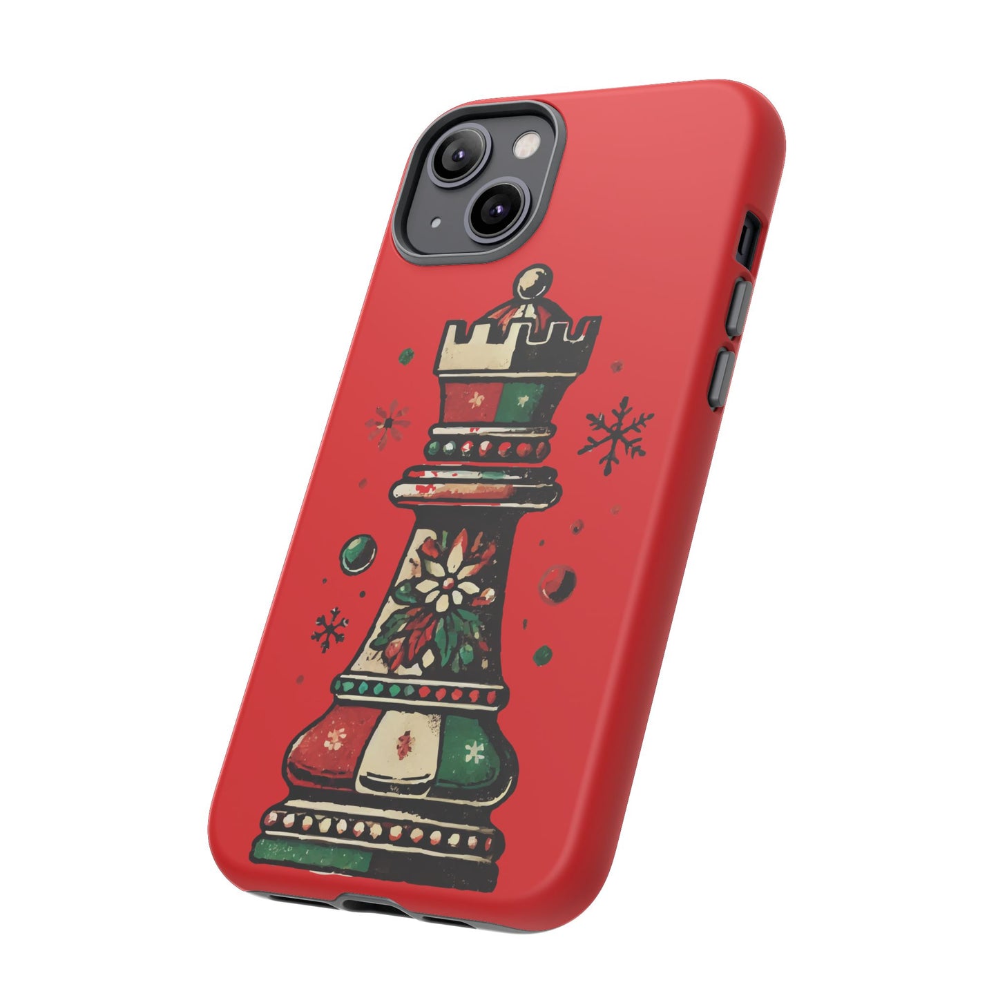 Funda Protectora para Móvil con Diseño de Torre de Ajedrez Vintage Navideño   Phone Case